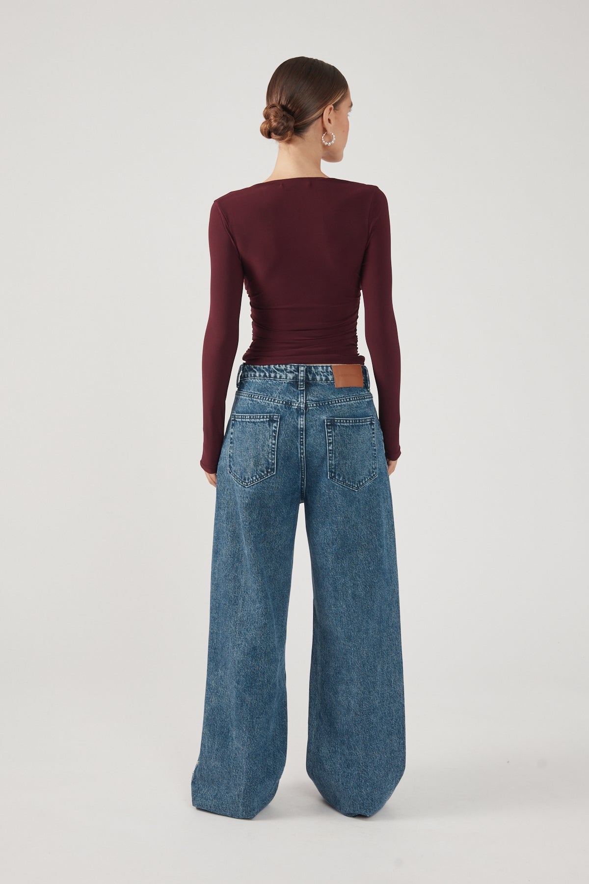 Perfect Stranger Dominik Long Sleeve Top Plum