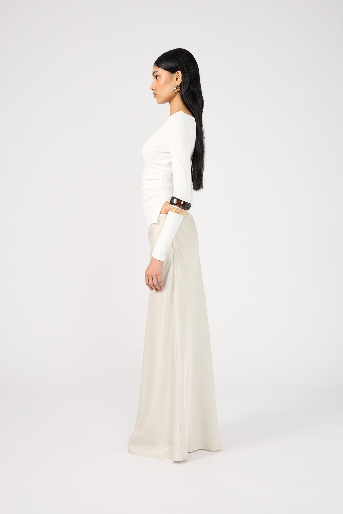 Perfect Stranger Alec Long Sleeve Top White