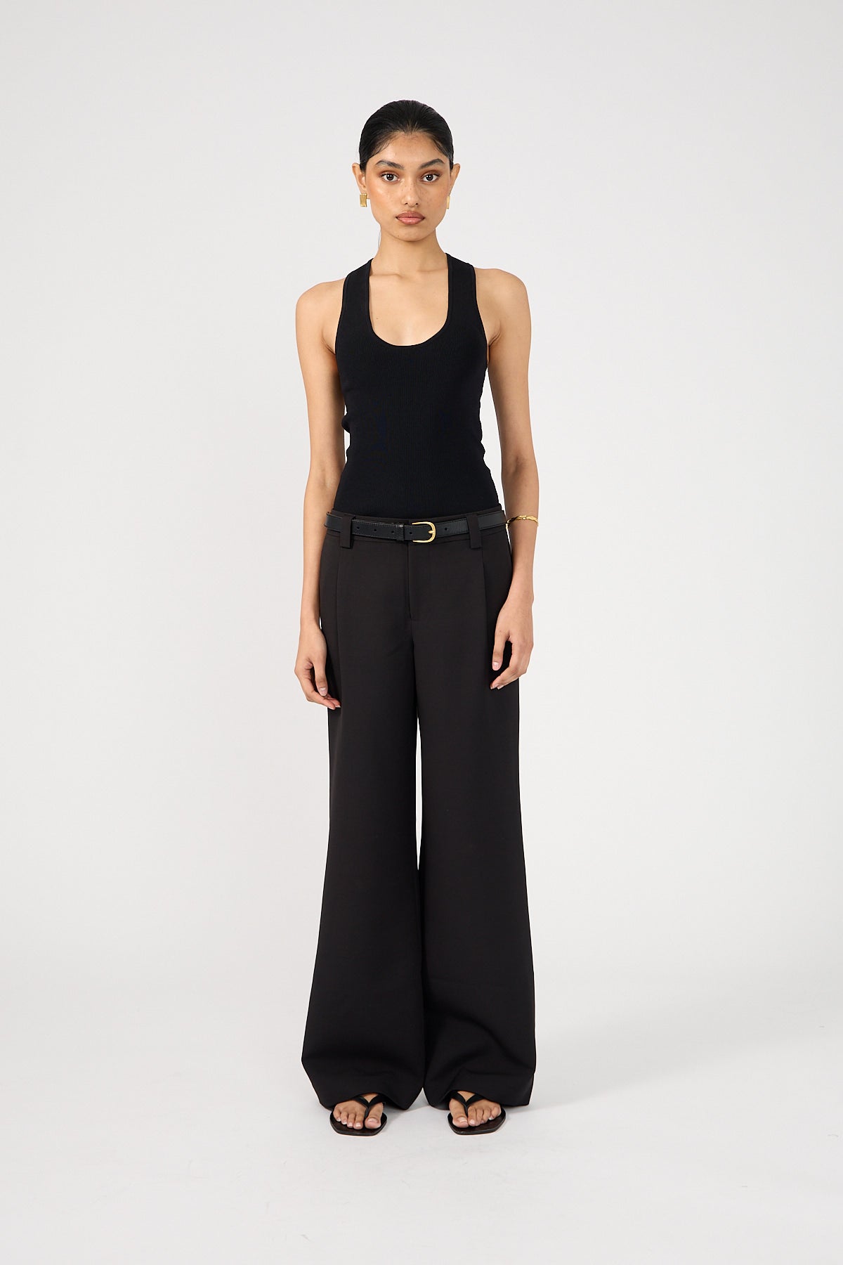 Perfect Stranger Mia Straight Low Rise Tailored Pants Black