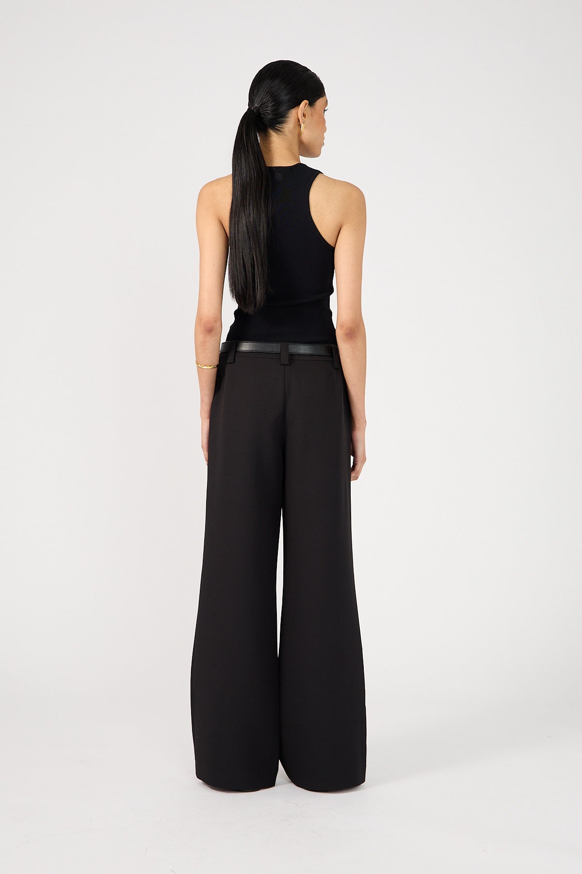 Perfect Stranger Mia Straight Low Rise Tailored Pants Black