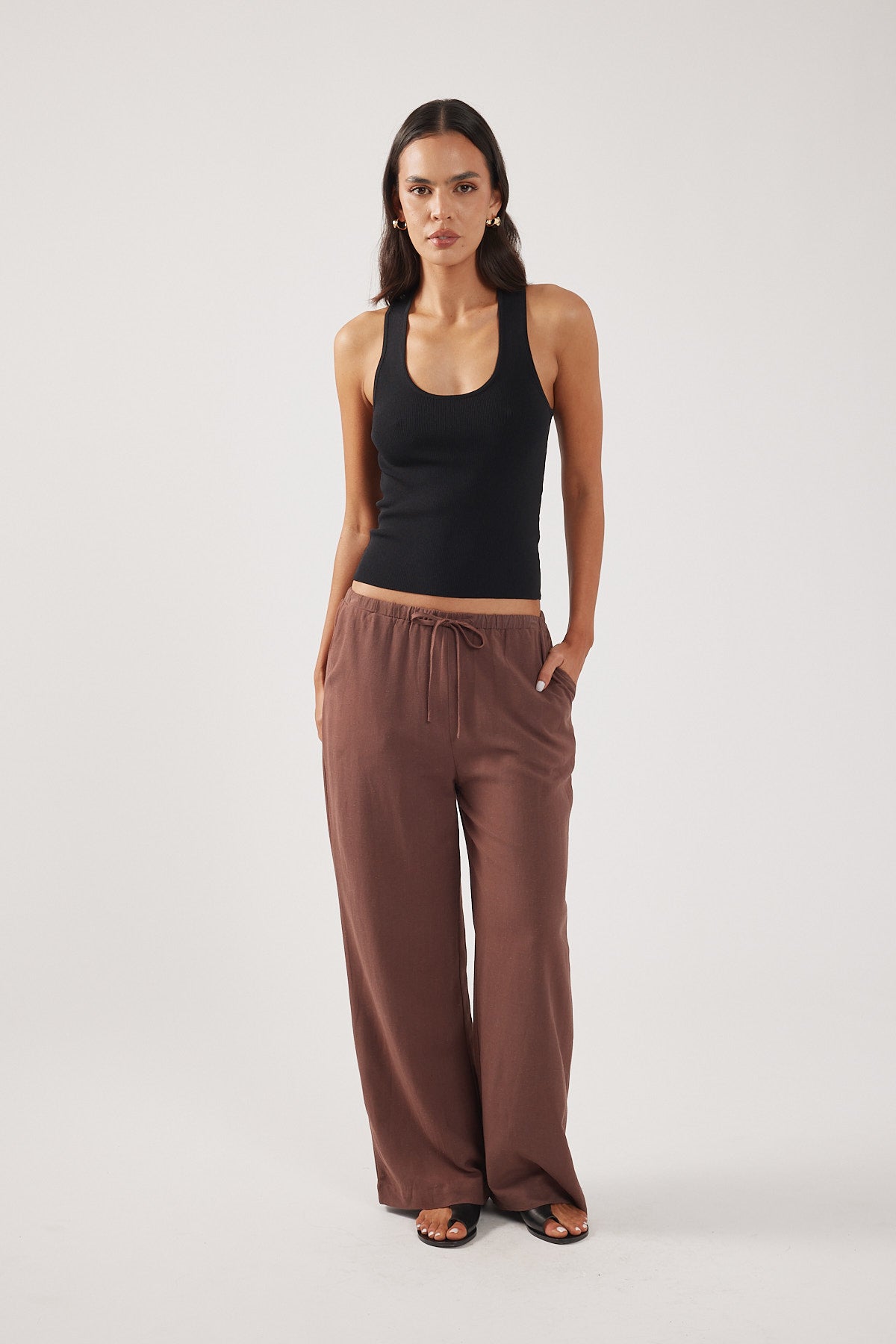 Perfect Stranger Majorca Elastic Pant Brown