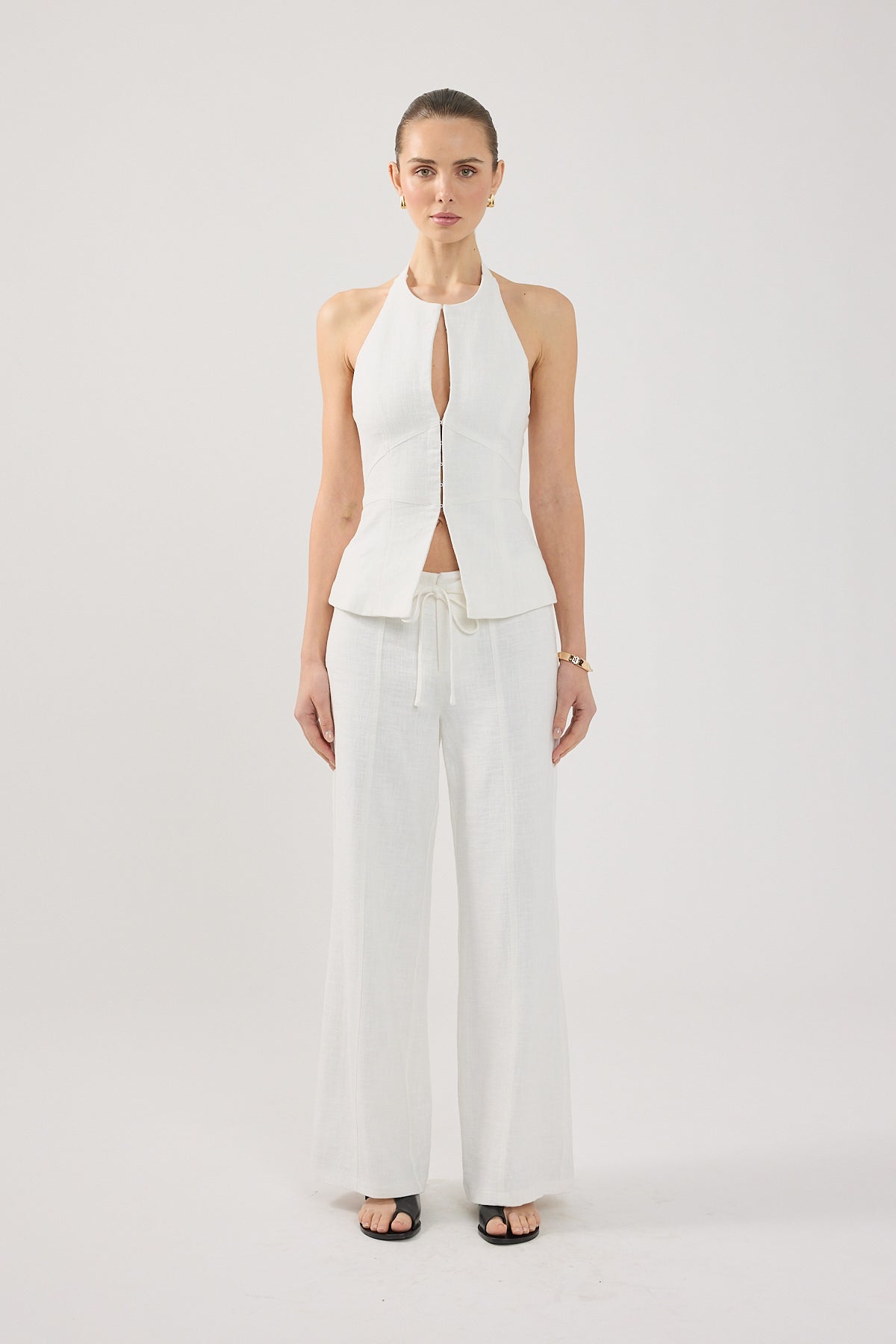 Perfect Stranger Maui Keyhole Top White