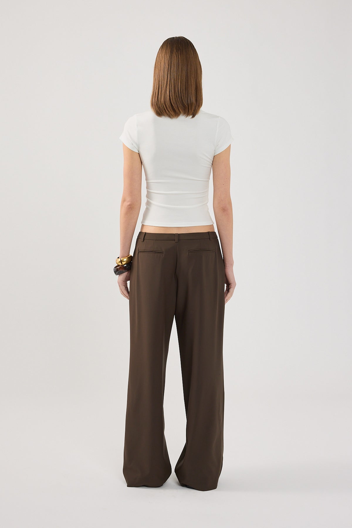 Perfect Stranger Longline Cap Sleeve Tee white