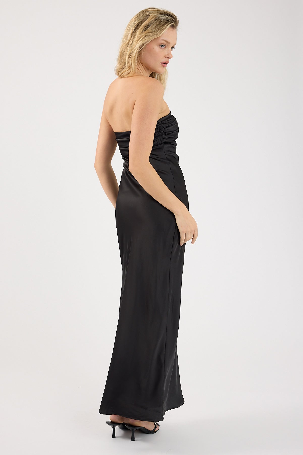 Perfect Stranger Corrie Strapless Maxi Dress Black