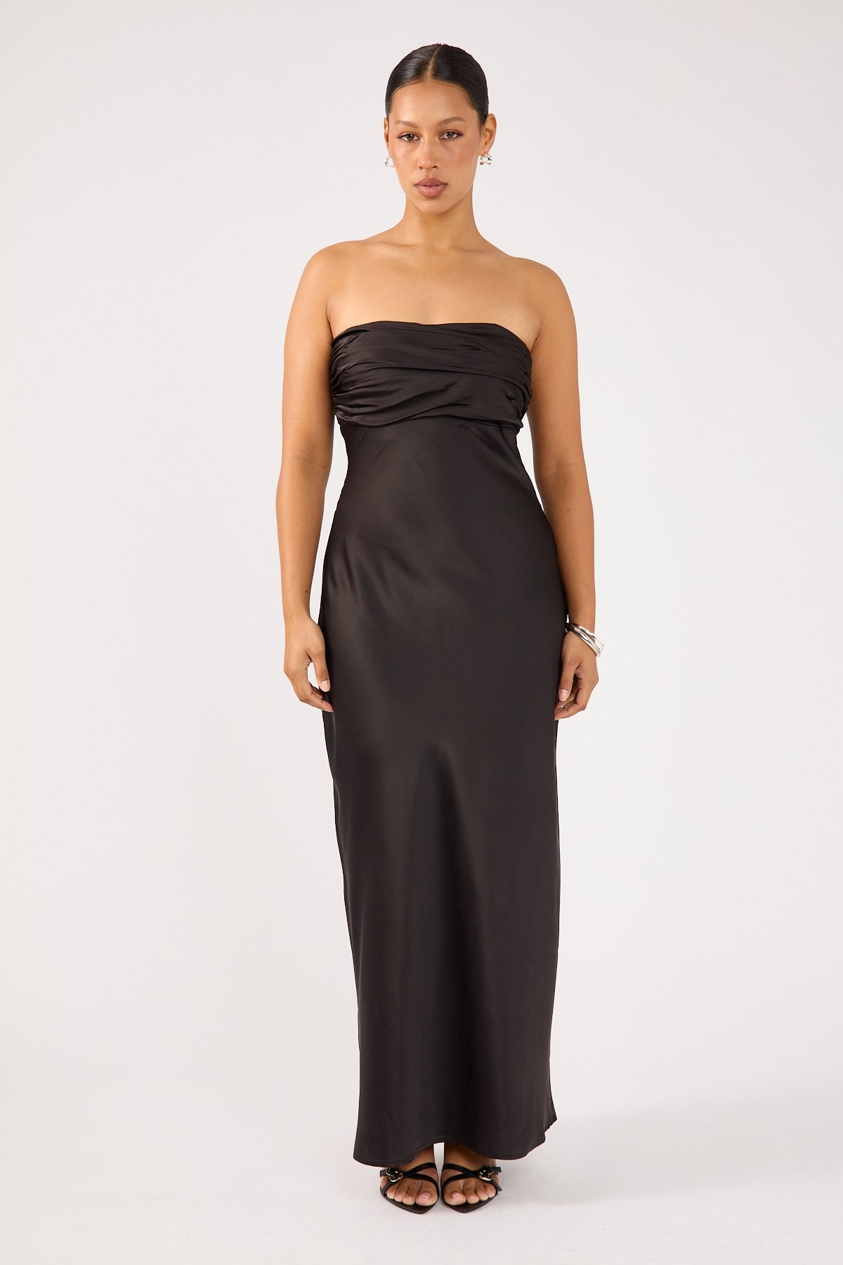 Perfect Stranger Corrie Strapless Maxi Dress Black
