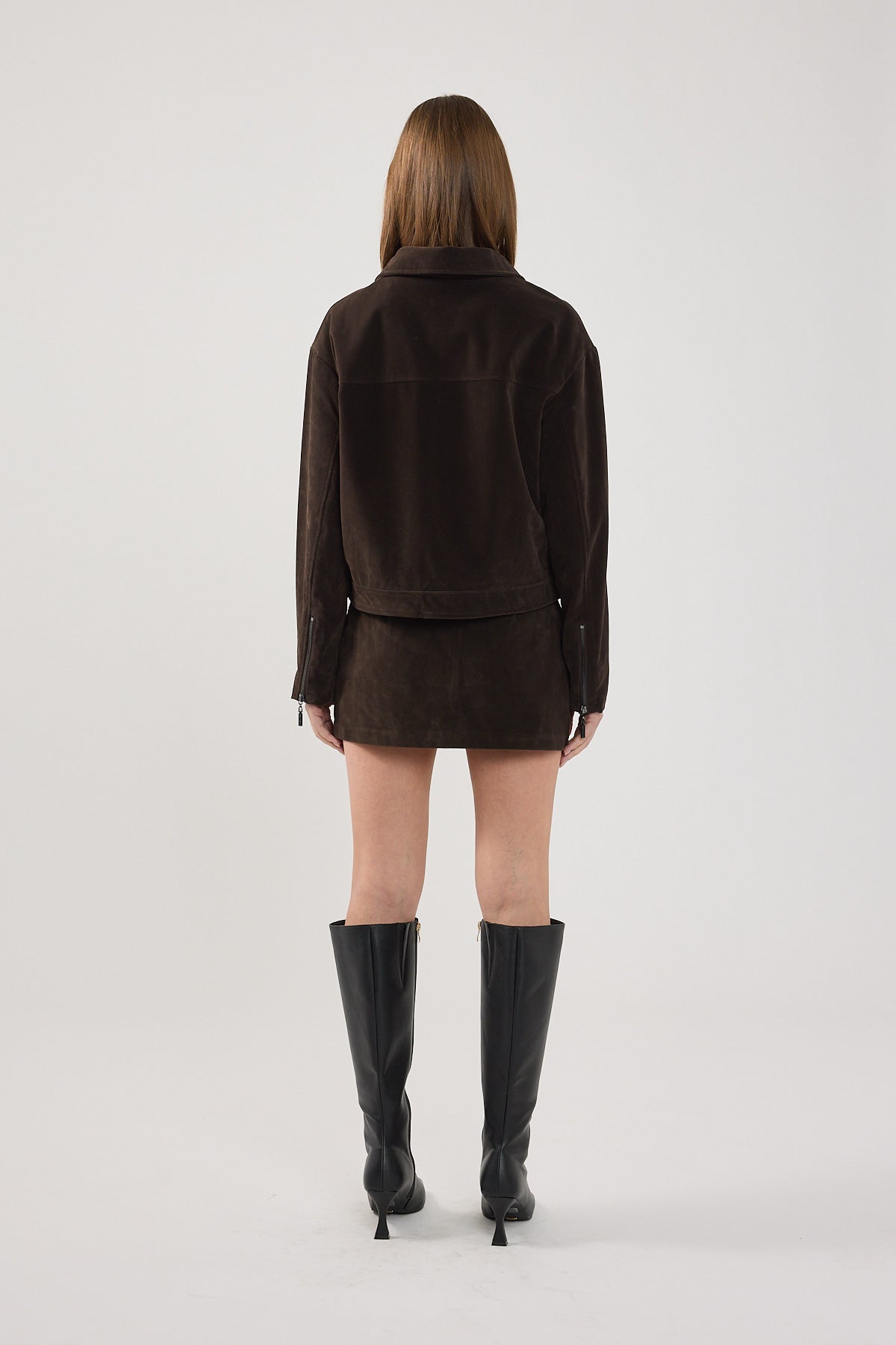 Perfect Stranger Kandice Suede Skort Brown