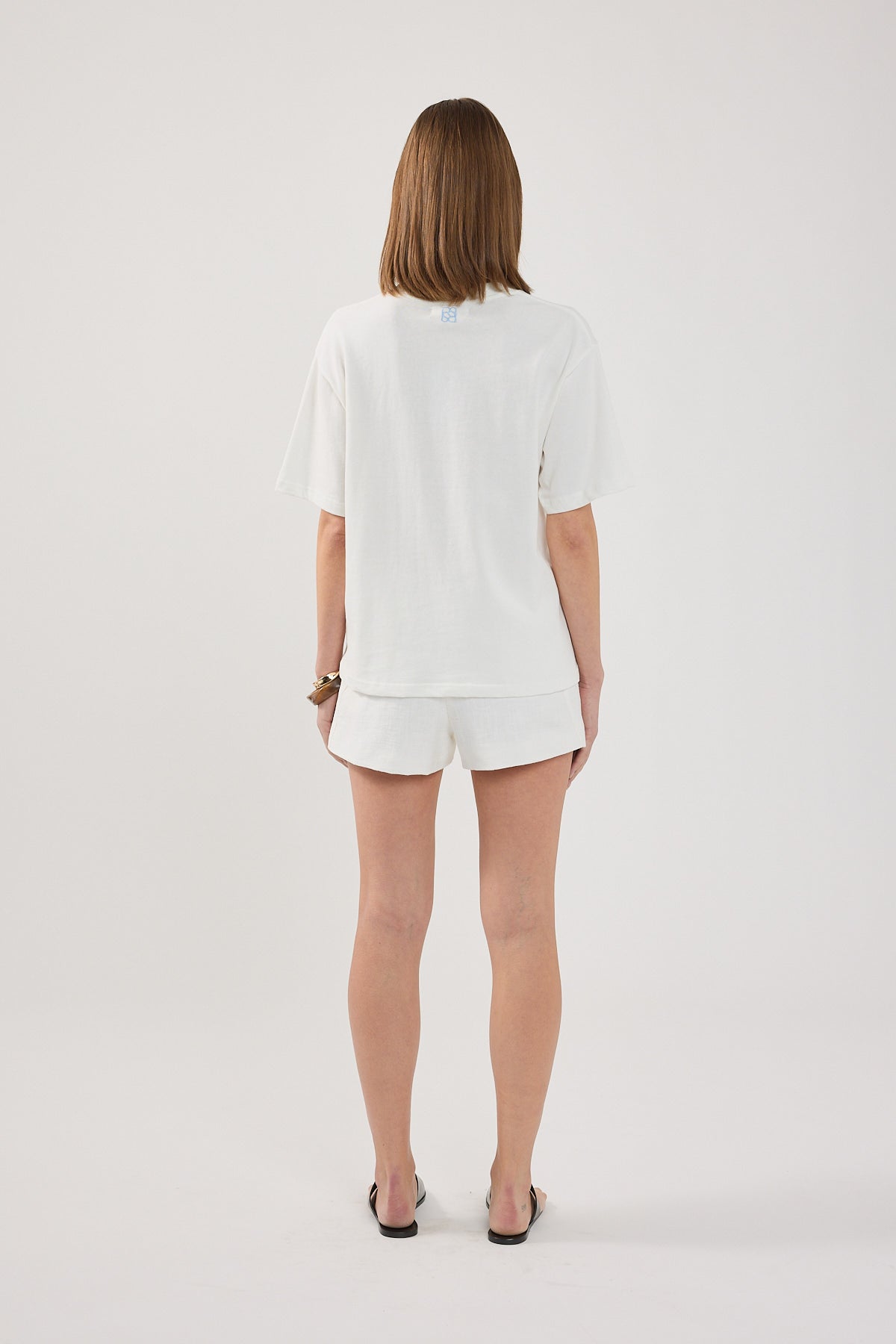 Perfect Stranger Tiled Oversized T-Shirt White