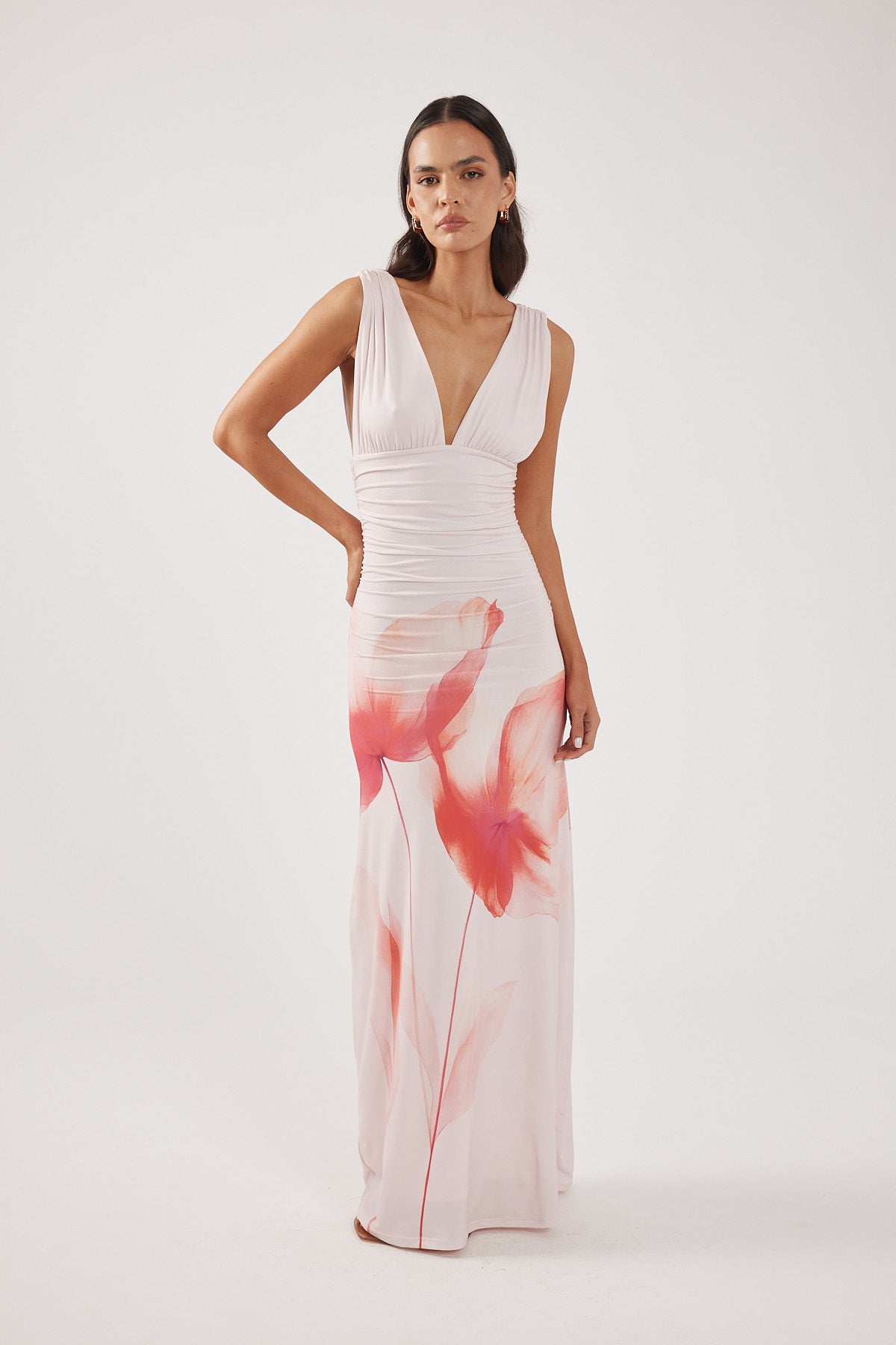 perfect stranger pink dress Perfect Stranger Cassia Flower Maxi Dress Pink Print