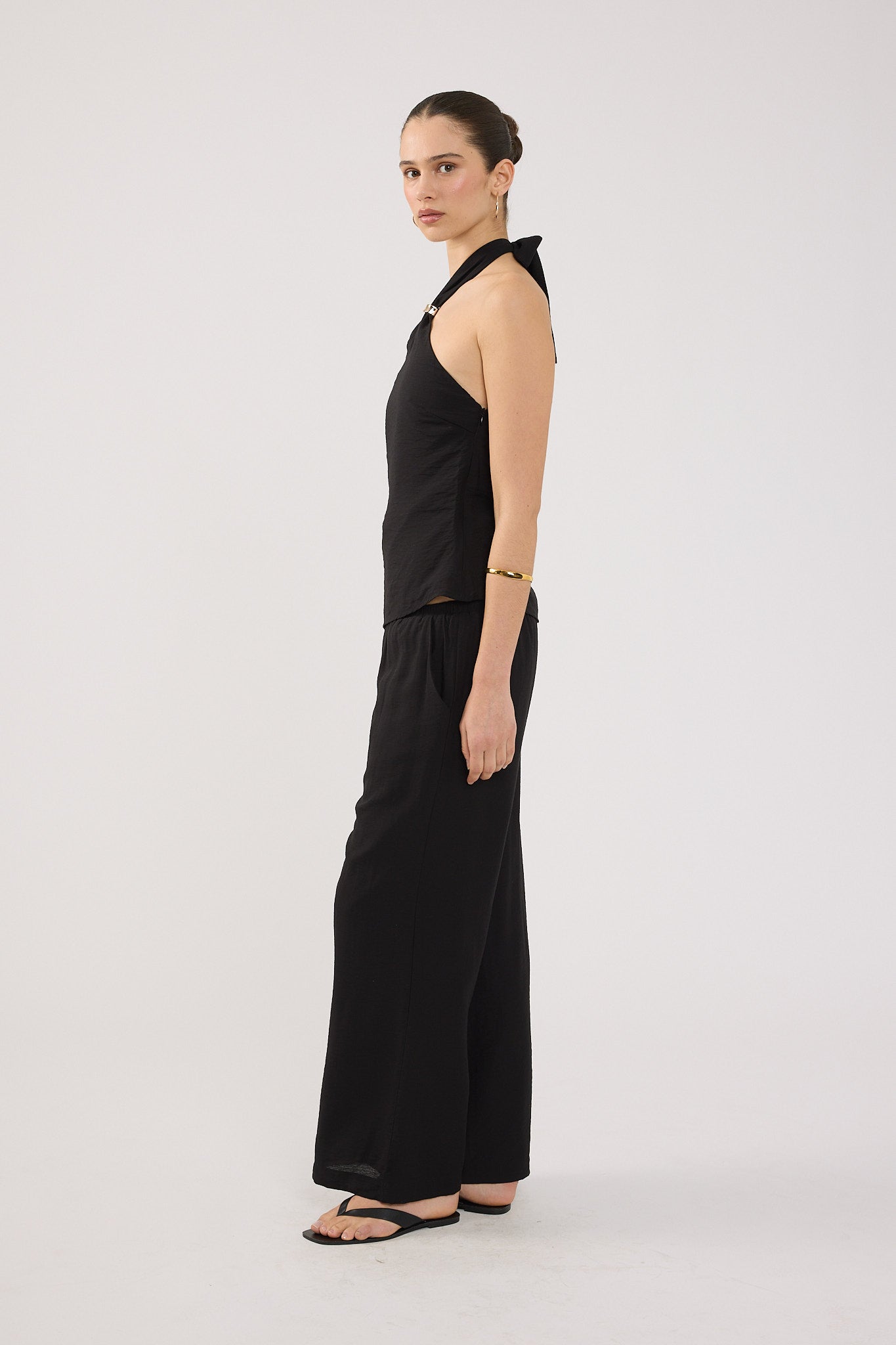 Perfect Stranger Avalia Elastic Waist Pant Black