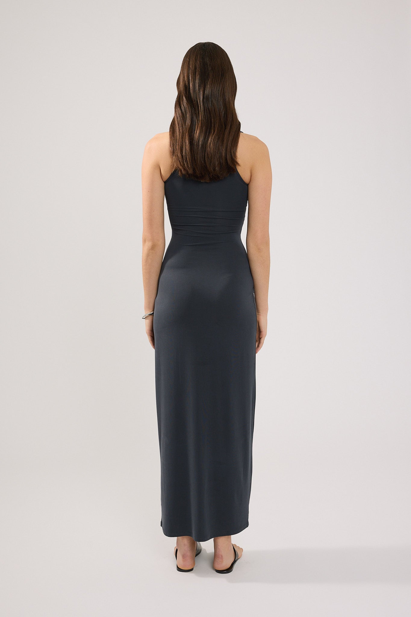 Perfect Stranger Silas Racer Back Maxi Dress Charcoal