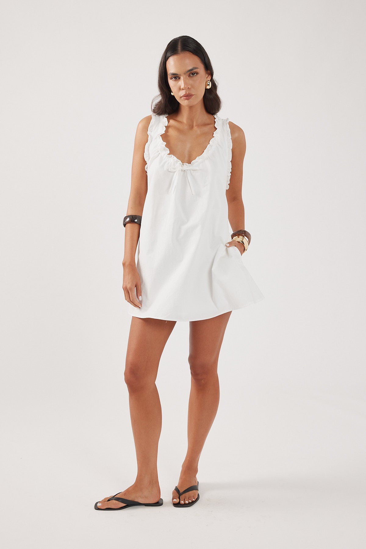 Perfect Stranger Faye Shift Mini Dress White