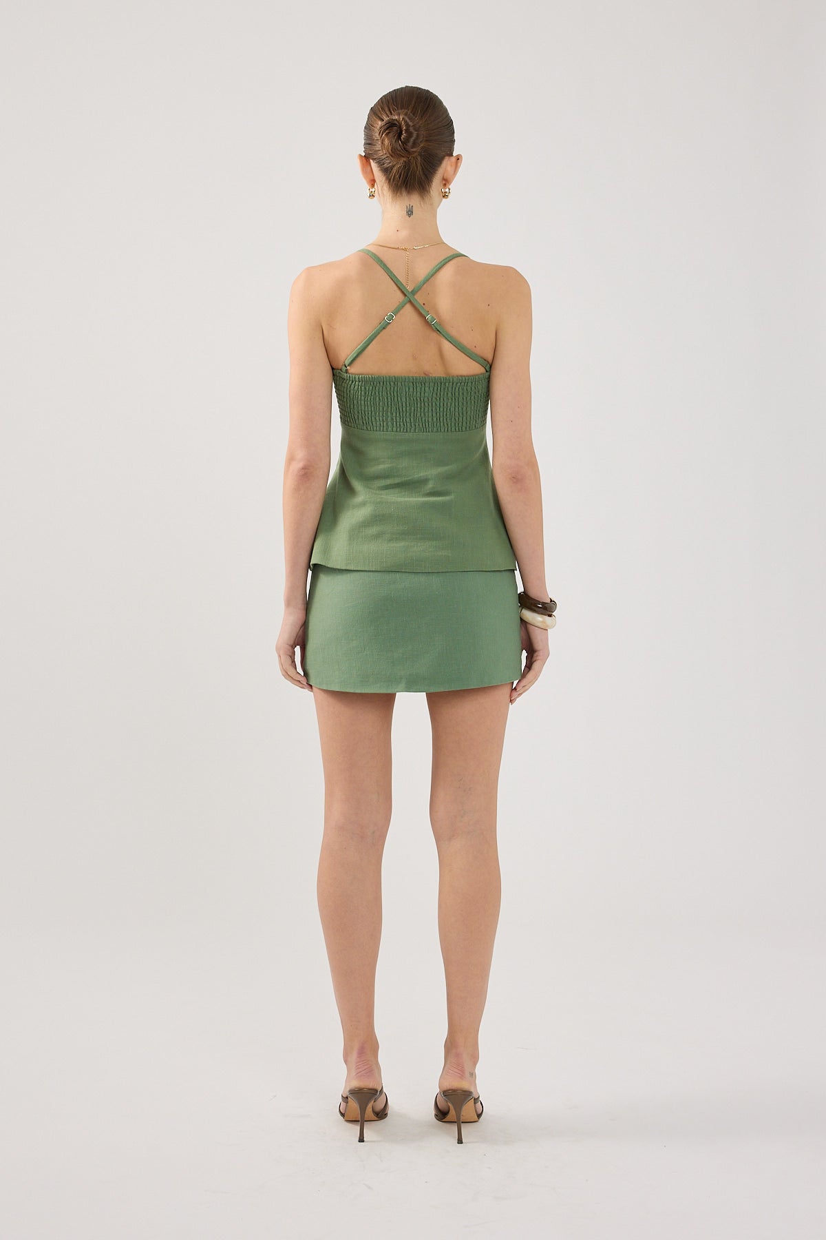 Perfect Stranger Ginny Fold Down Top Green