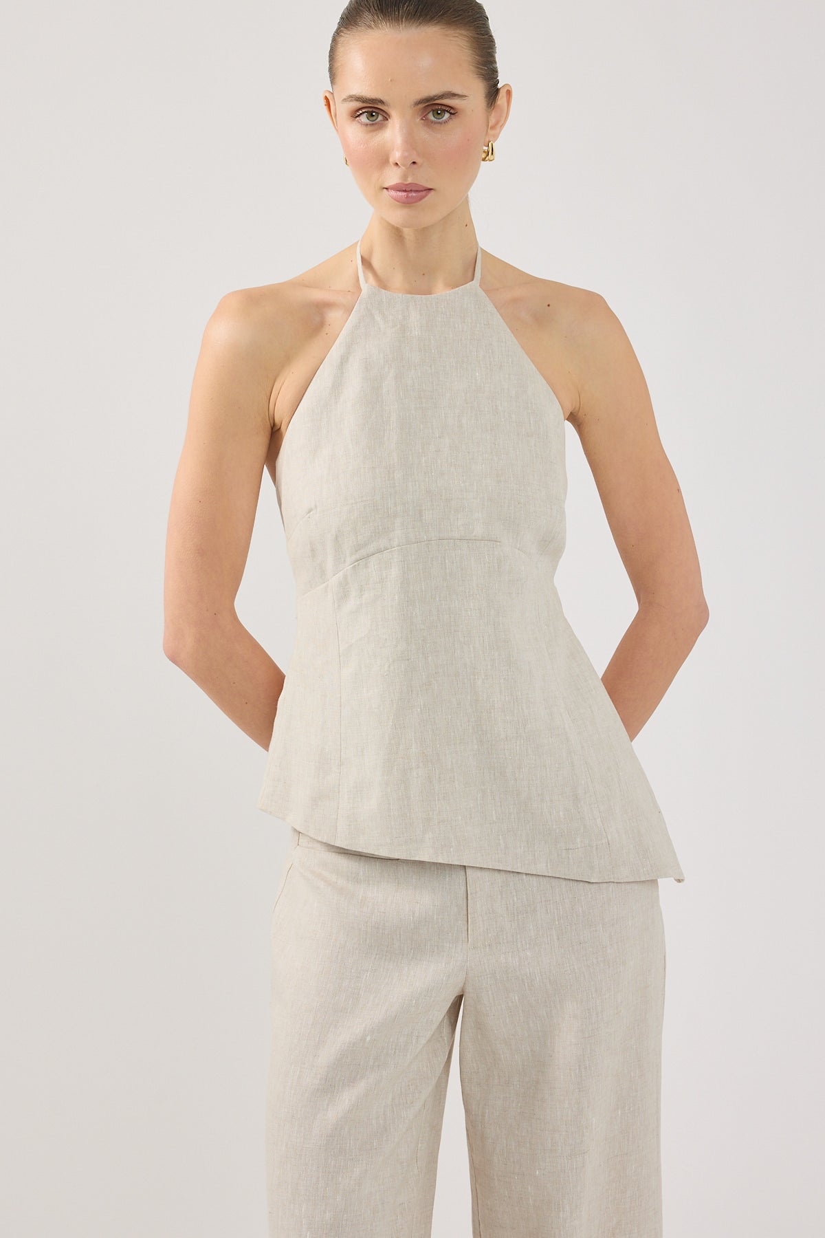 Perfect Stranger Reese Halter Top Oat