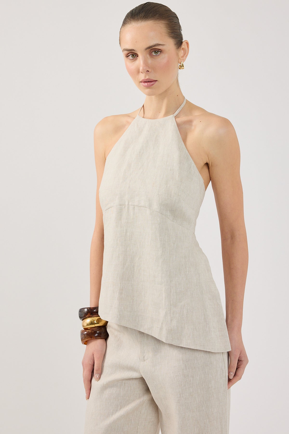 Perfect Stranger Reese Halter Top Oat