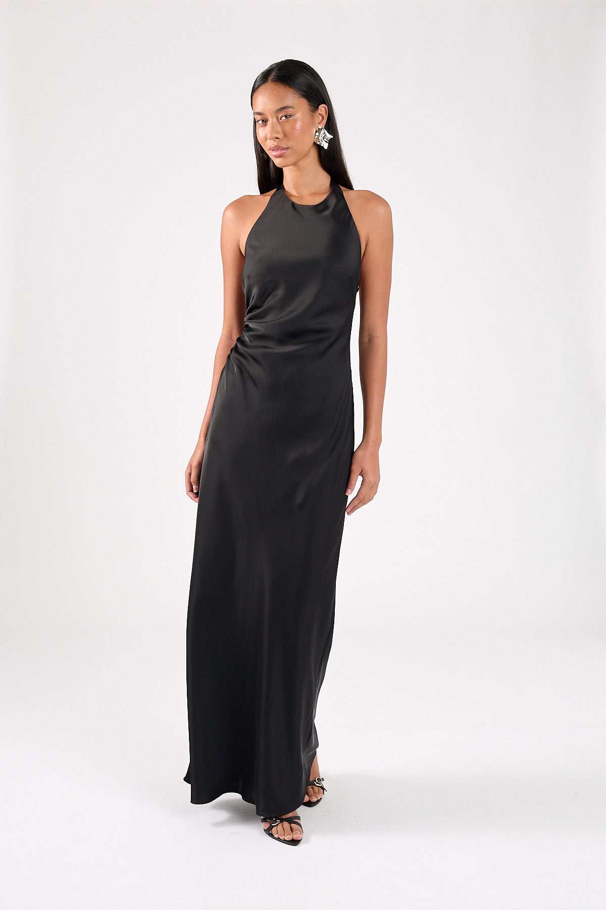 Perfect Stranger Jayde High Neck Maxi Dress Black