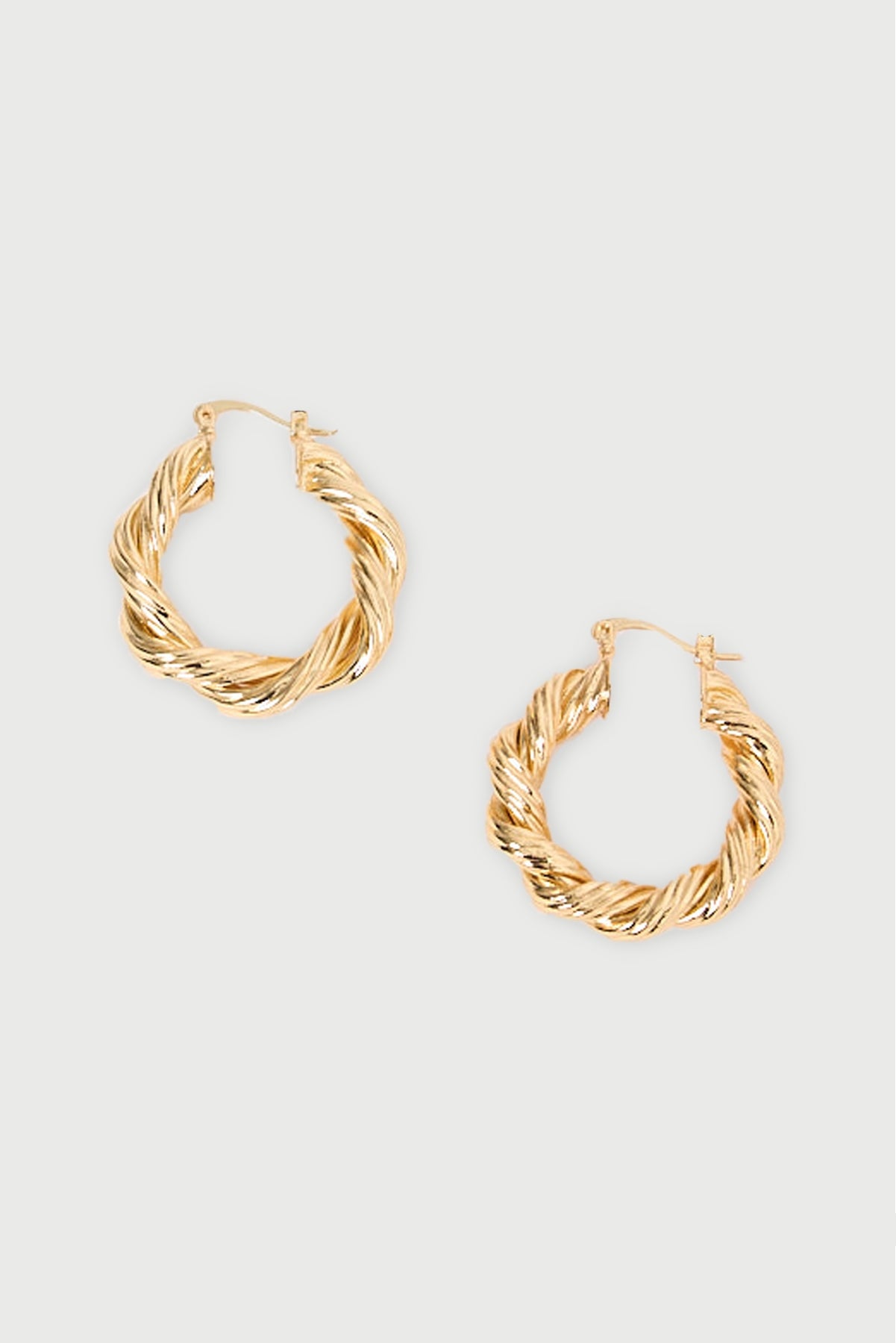 Perfect Stranger Sky Twist Hoop Earrings 18K Gold