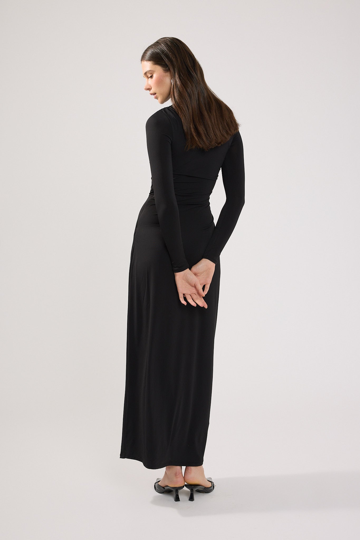 Perfect Stranger Rosie Long Sleeve Maxi Dress Black