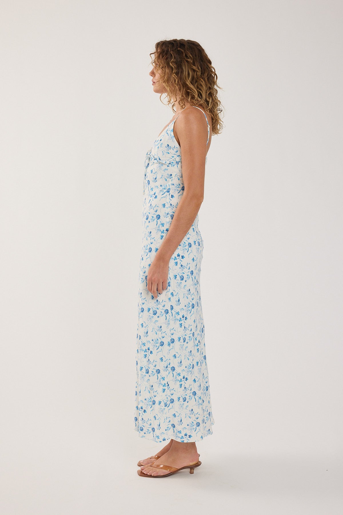 Perfect Stranger Mademoiselle Maxi Dress Blue Print
