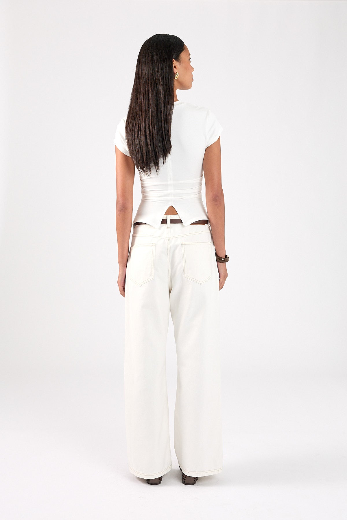 Perfect Stranger Valery Fitted T-Shirt White