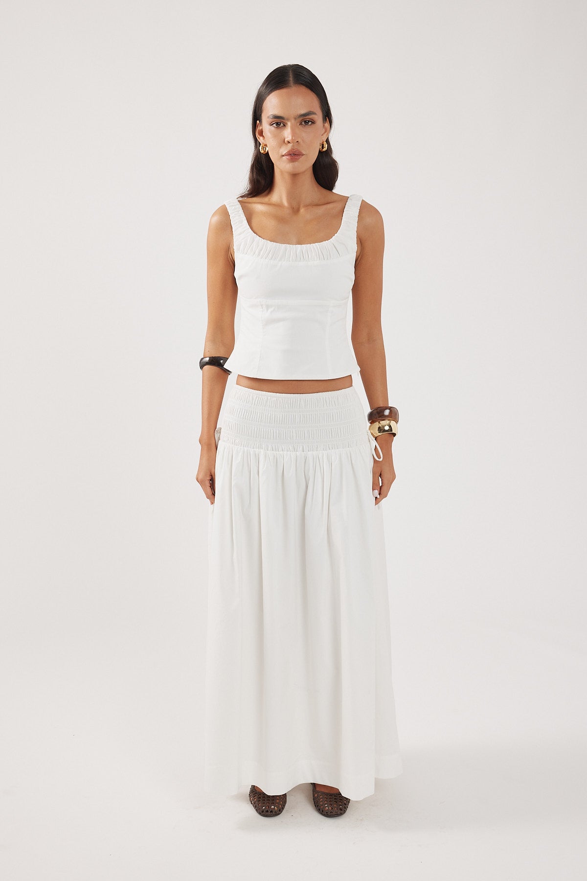 Perfect Stranger Gabrielle Maxi Skirt White