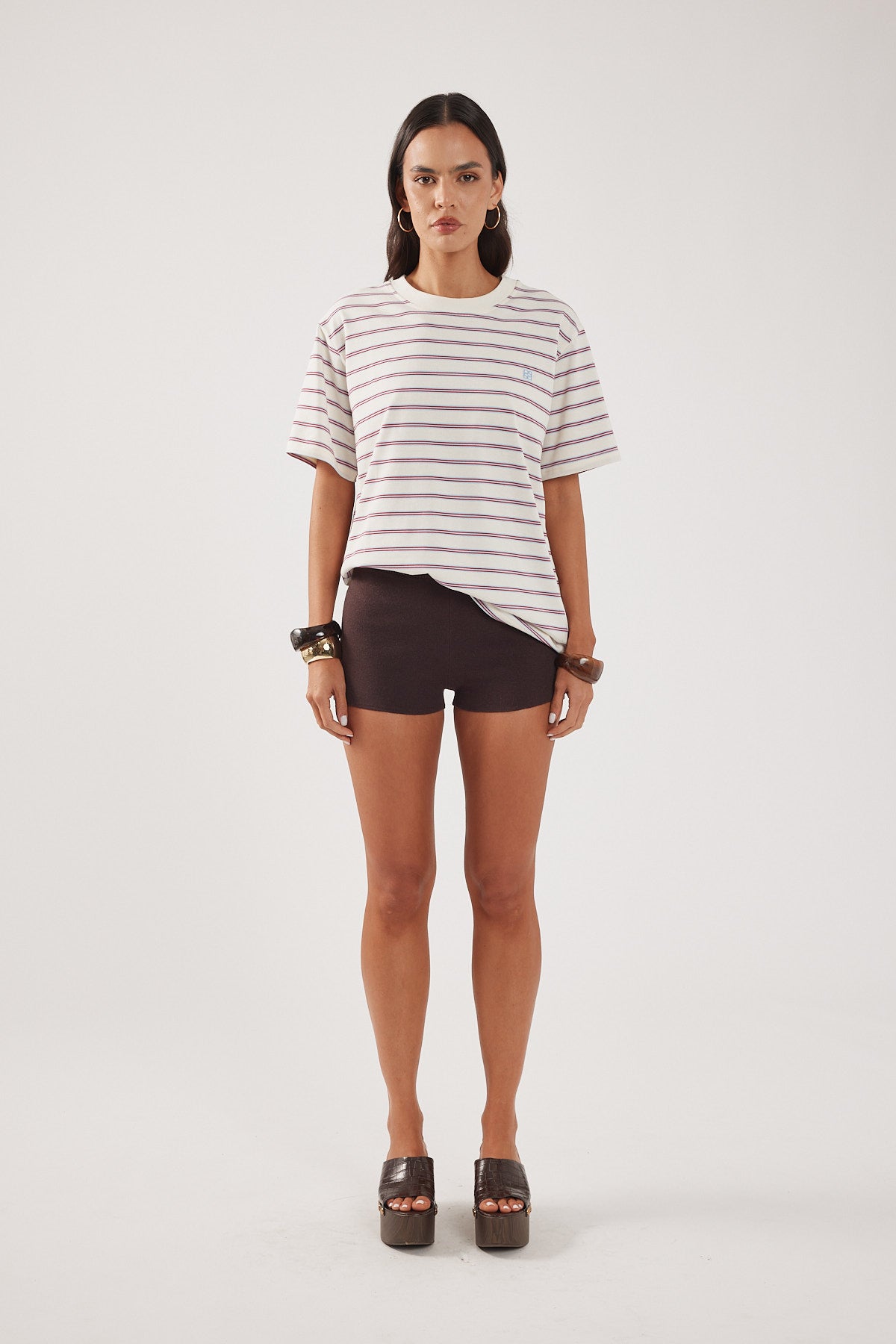 Perfect Stranger Oversized Stripe Tee Blue Stripe