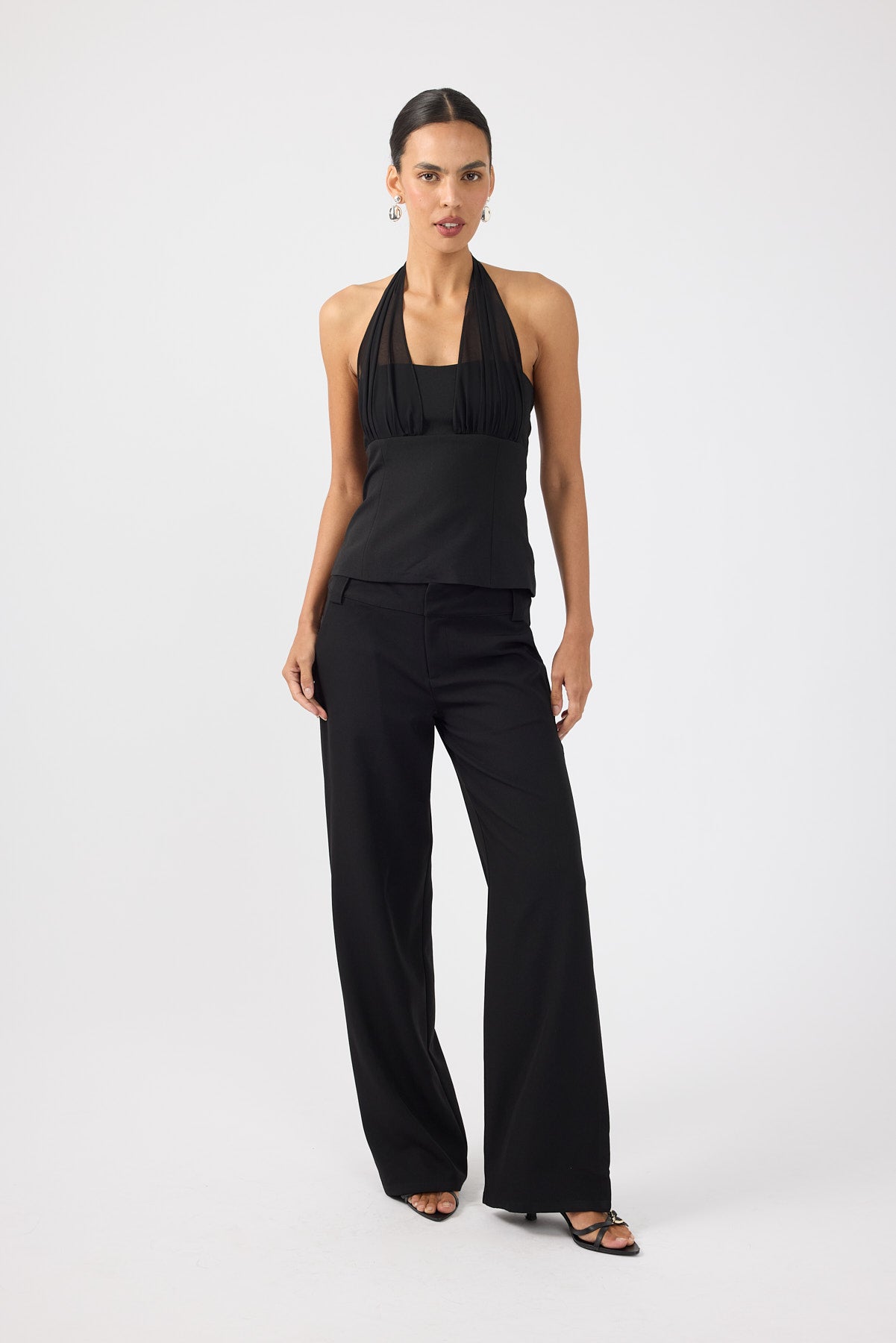 Perfect Stranger Lula Halter Top Black