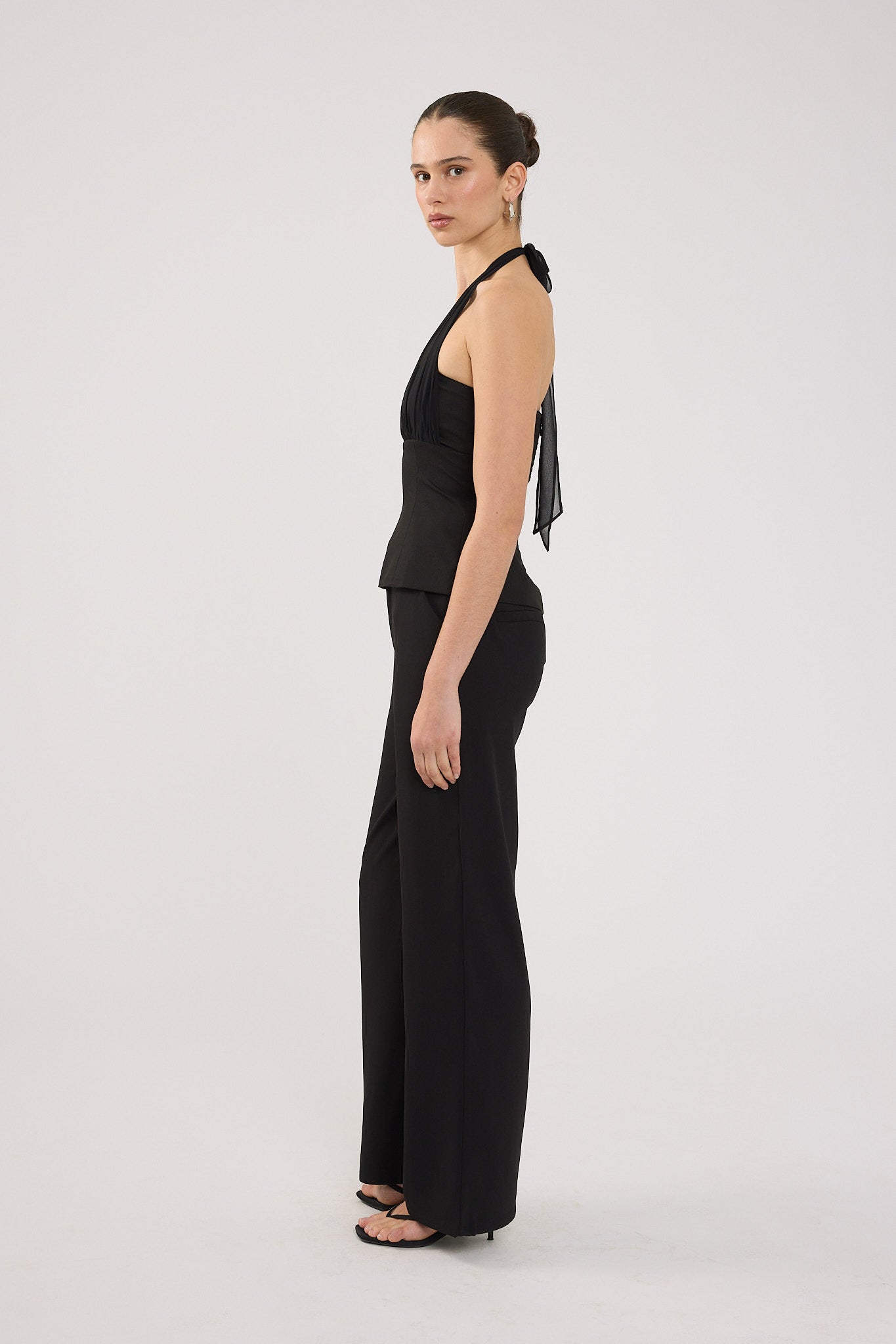 Perfect Stranger Lula Halter Top Black