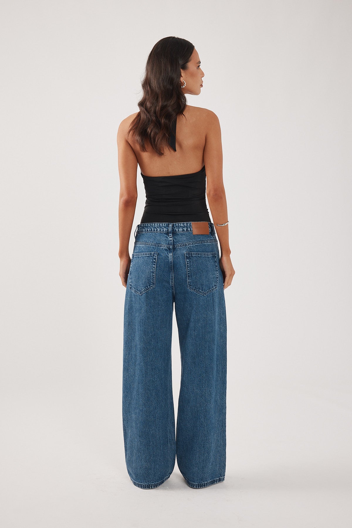 Perfect Stranger Ryder Halter Bodysuit Black