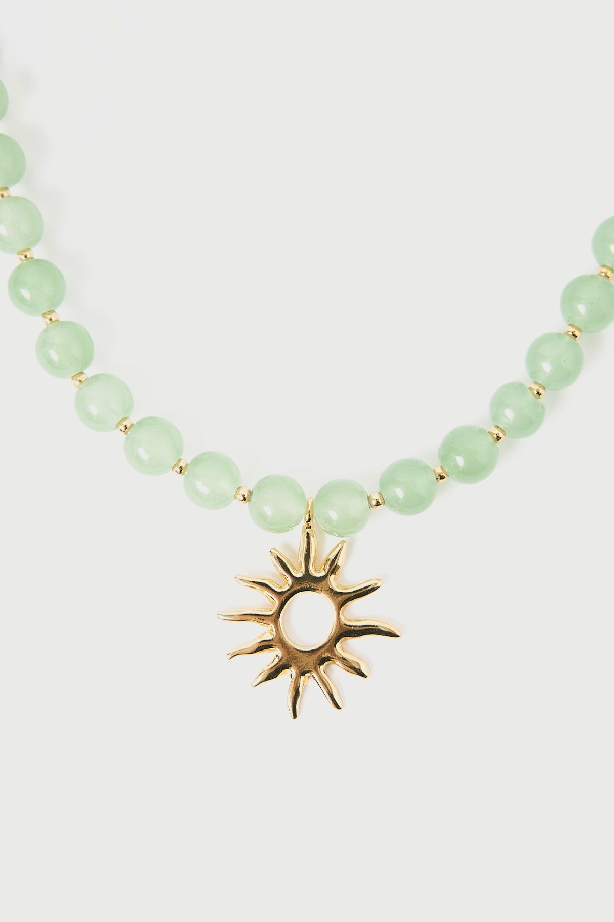 Perfect Stranger Sunray Beaded Necklace Green