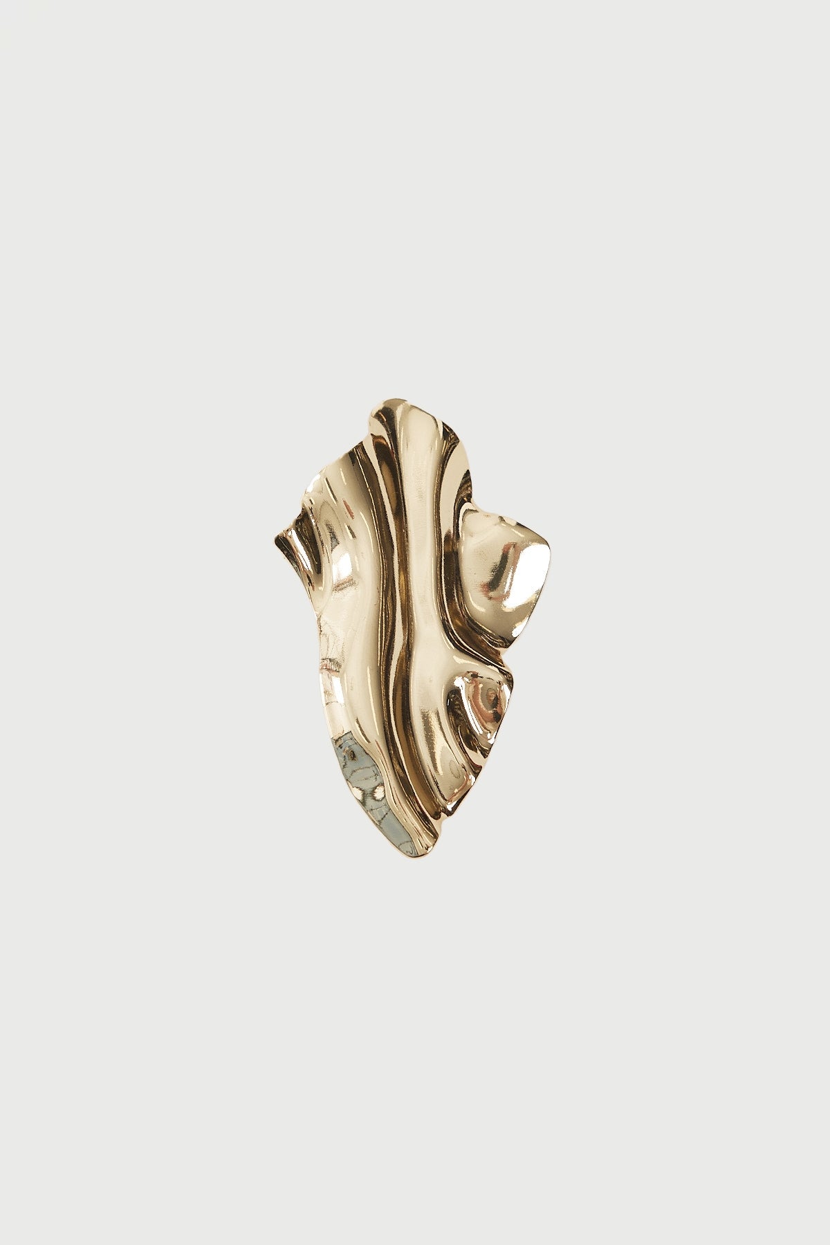 Perfect Stranger Warped Brooch 18k Gold