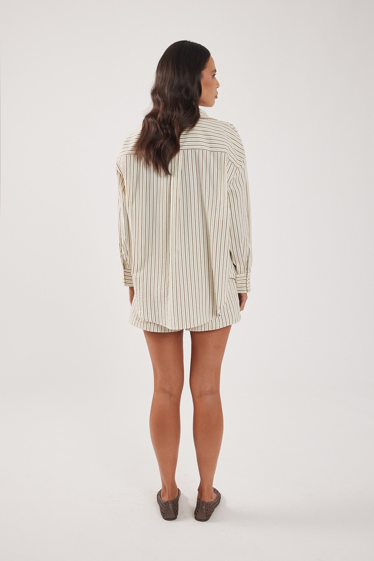 Perfect Stranger Hollis Oversized Shirt Cream Stripe