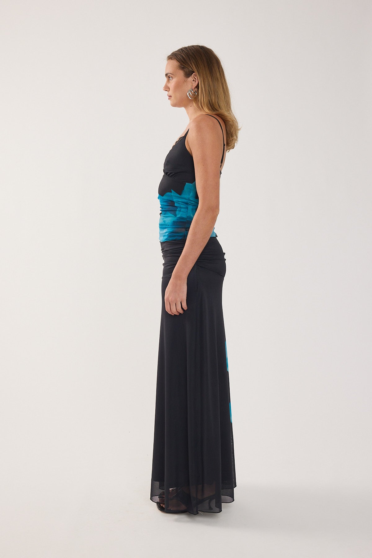 Perfect Stranger Belle Cami Top Blue Print