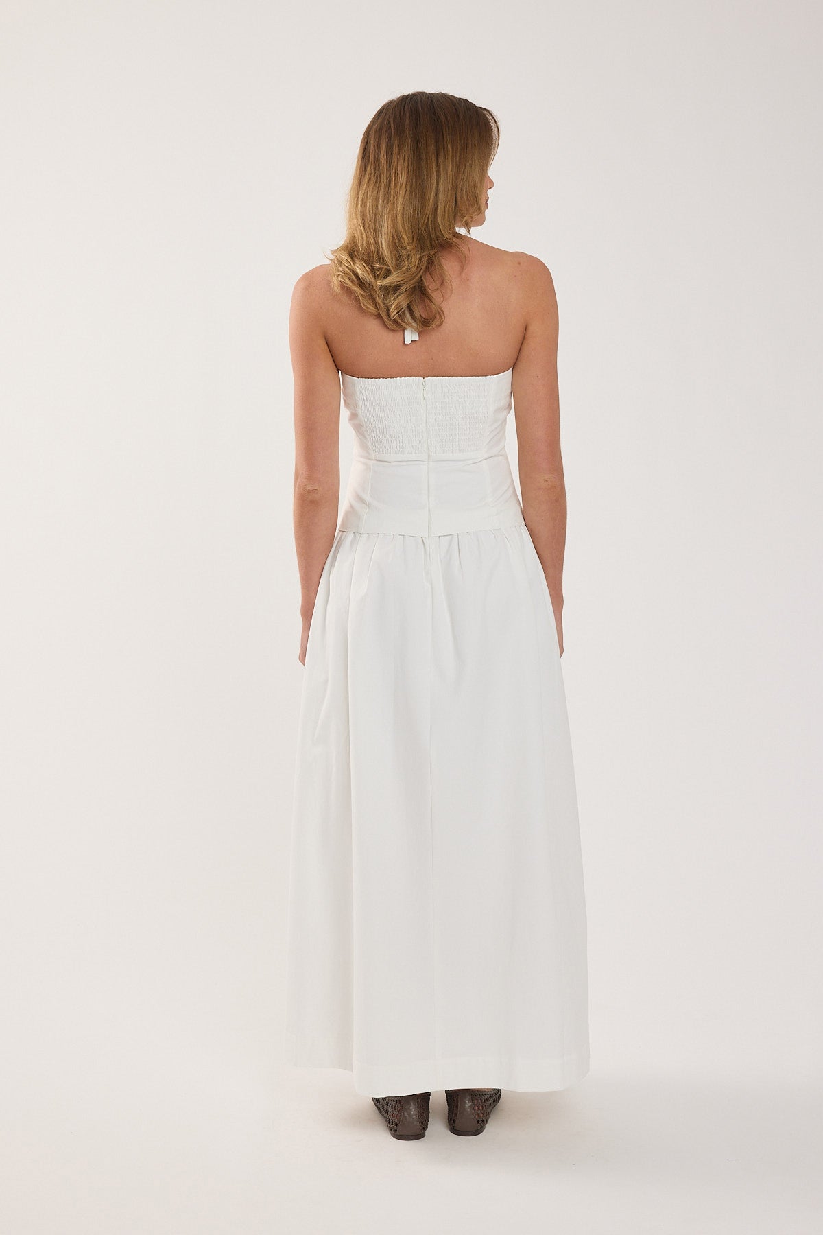 Perfect Stranger Morella Halter Maxi Dress White