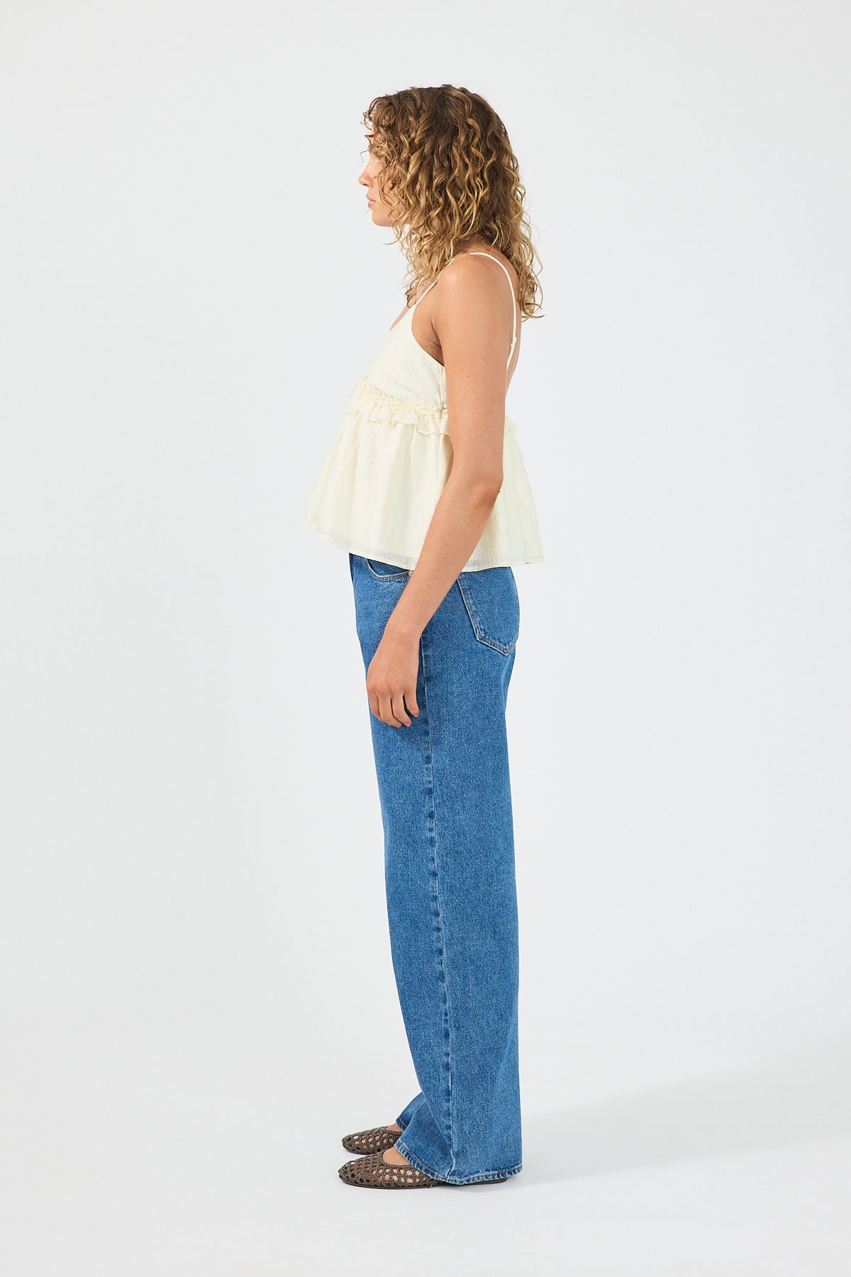 Perfect Stranger Amie Frill Cami Top Off White