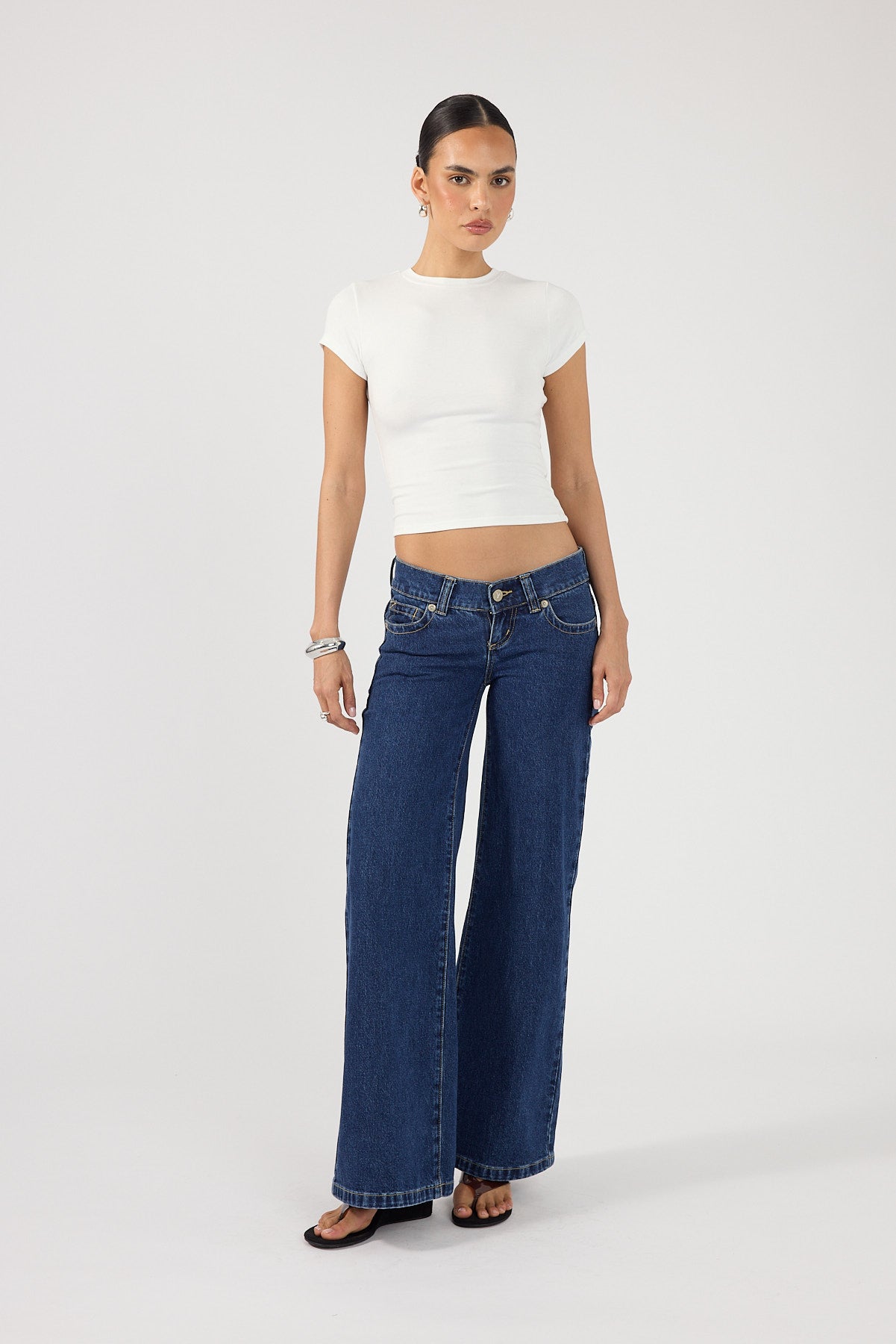 Perfect Stranger Better Viscose Cap Sleeve Tee White