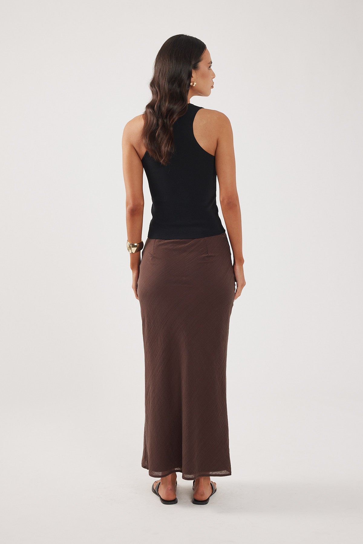 Perfect Stranger Klara Maxi Skirt Brown