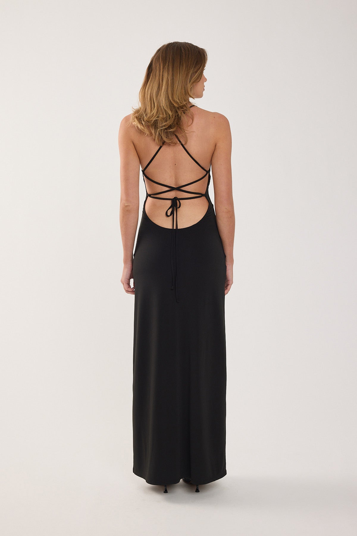 Perfect Stranger Dorian Buckle Maxi Dress Black