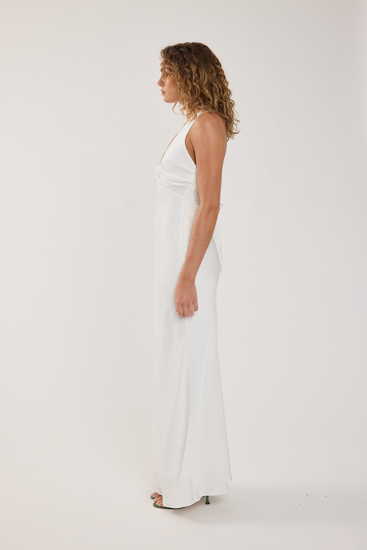 Perfect Stranger Ellie Twist Front Maxi Dress Off White