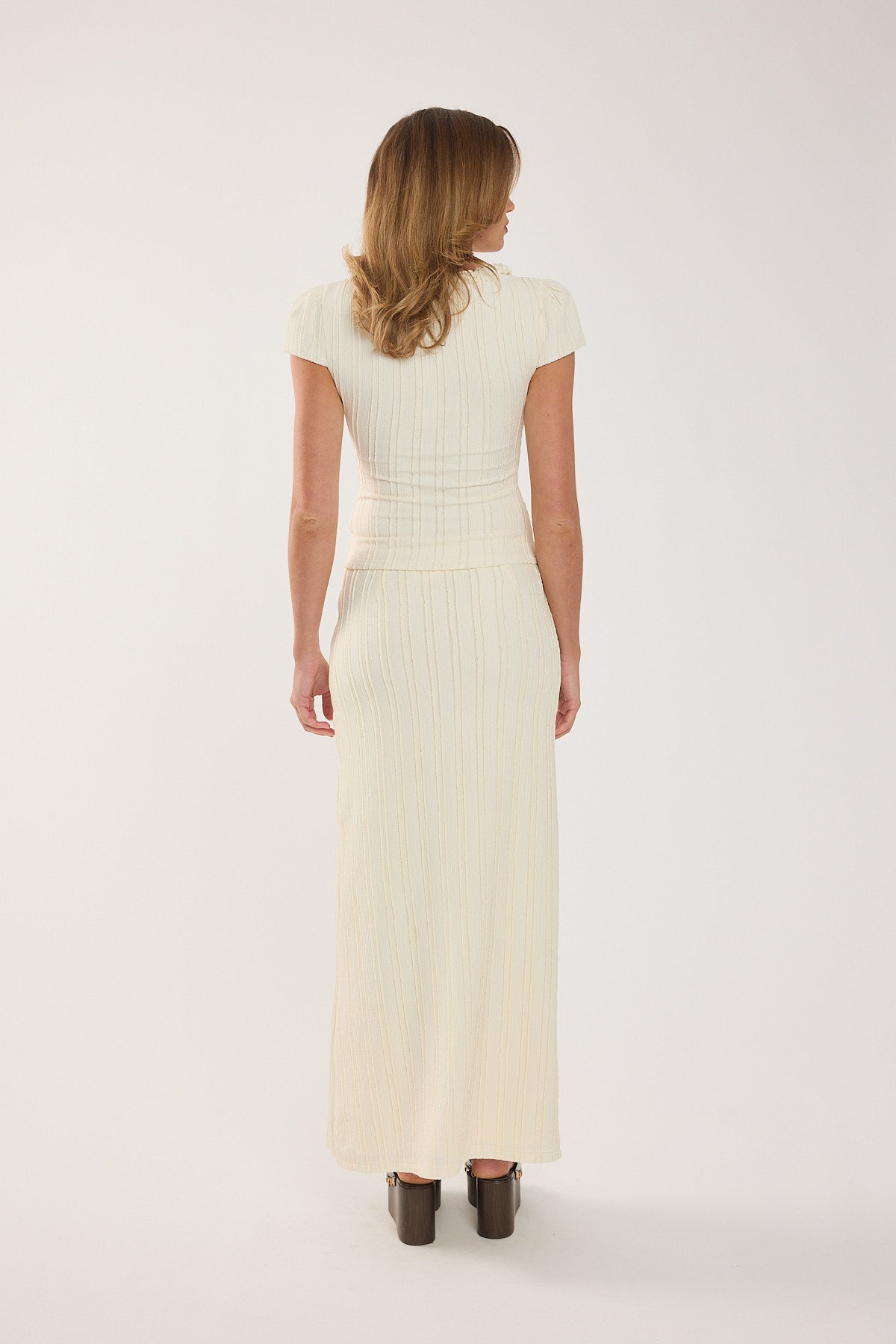 Perfect Stranger Noah Frill Maxi Skirt Butter