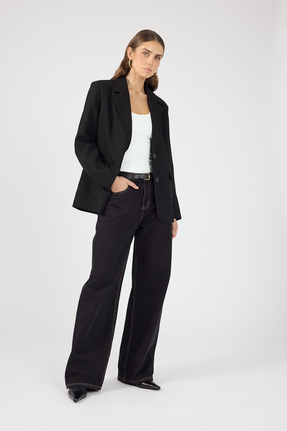 Perfect Stranger Luca Oversized Blazer Black