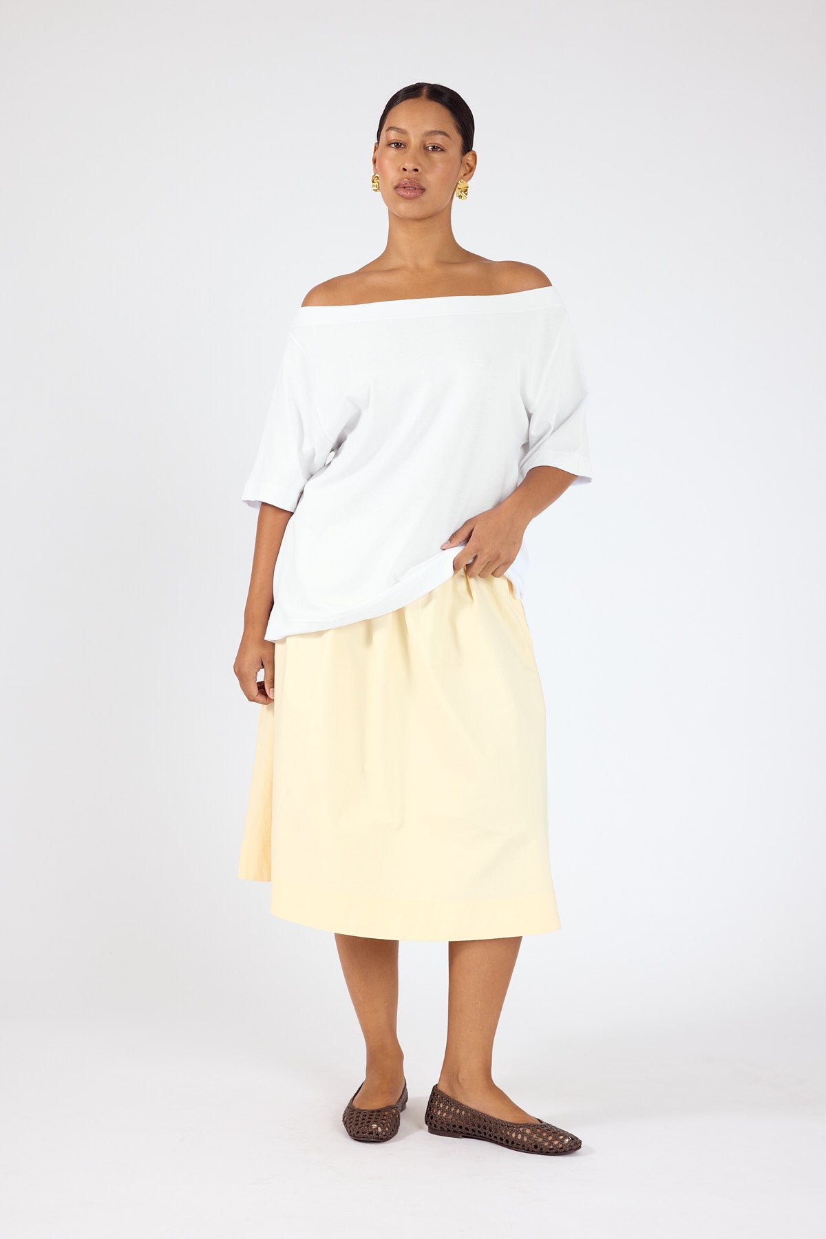 Perfect Stranger Penelope Midi Skirt Butter