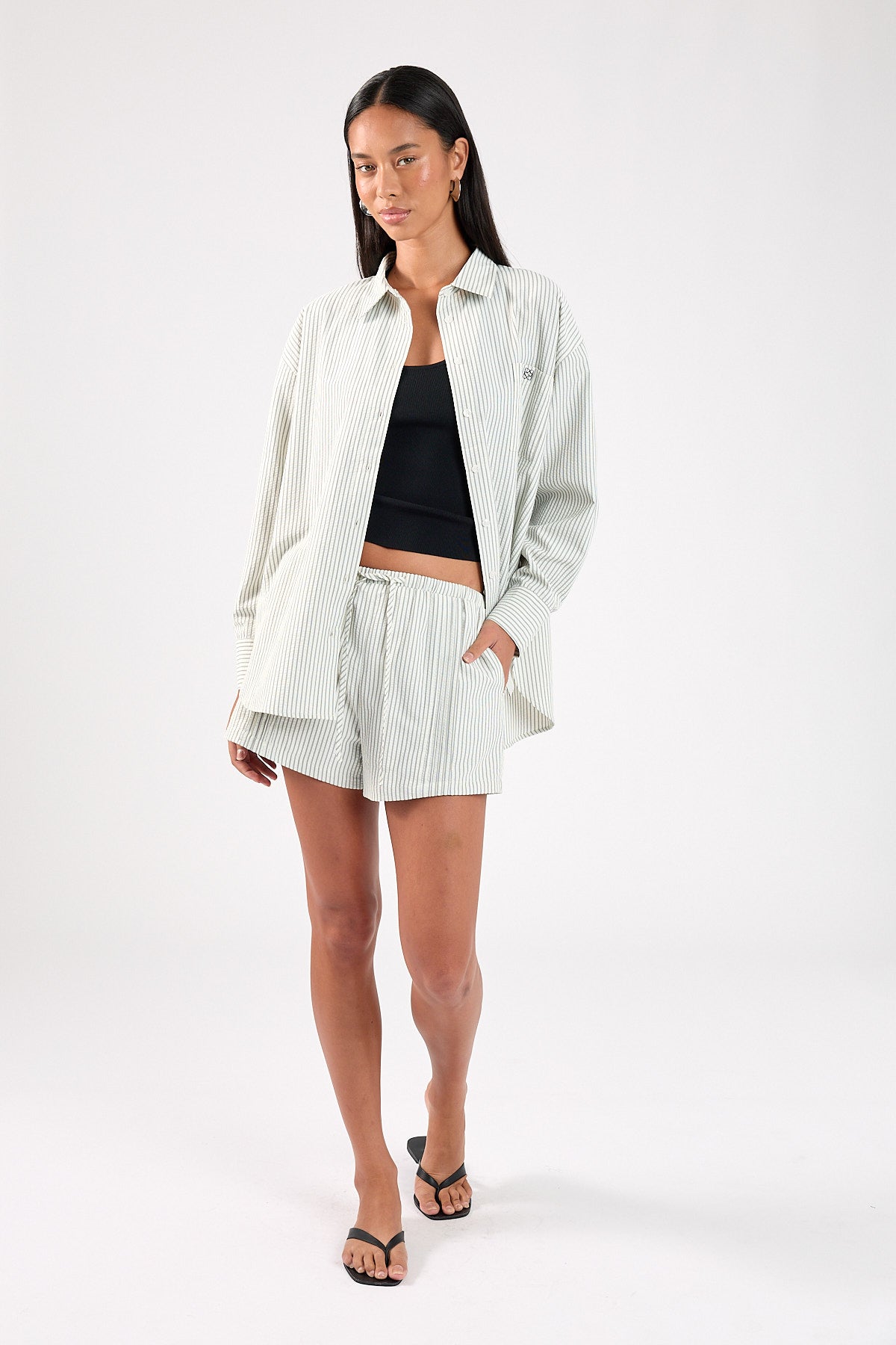 Perfect Stranger Hunter Elastic Stripe Short White/Black Stripe