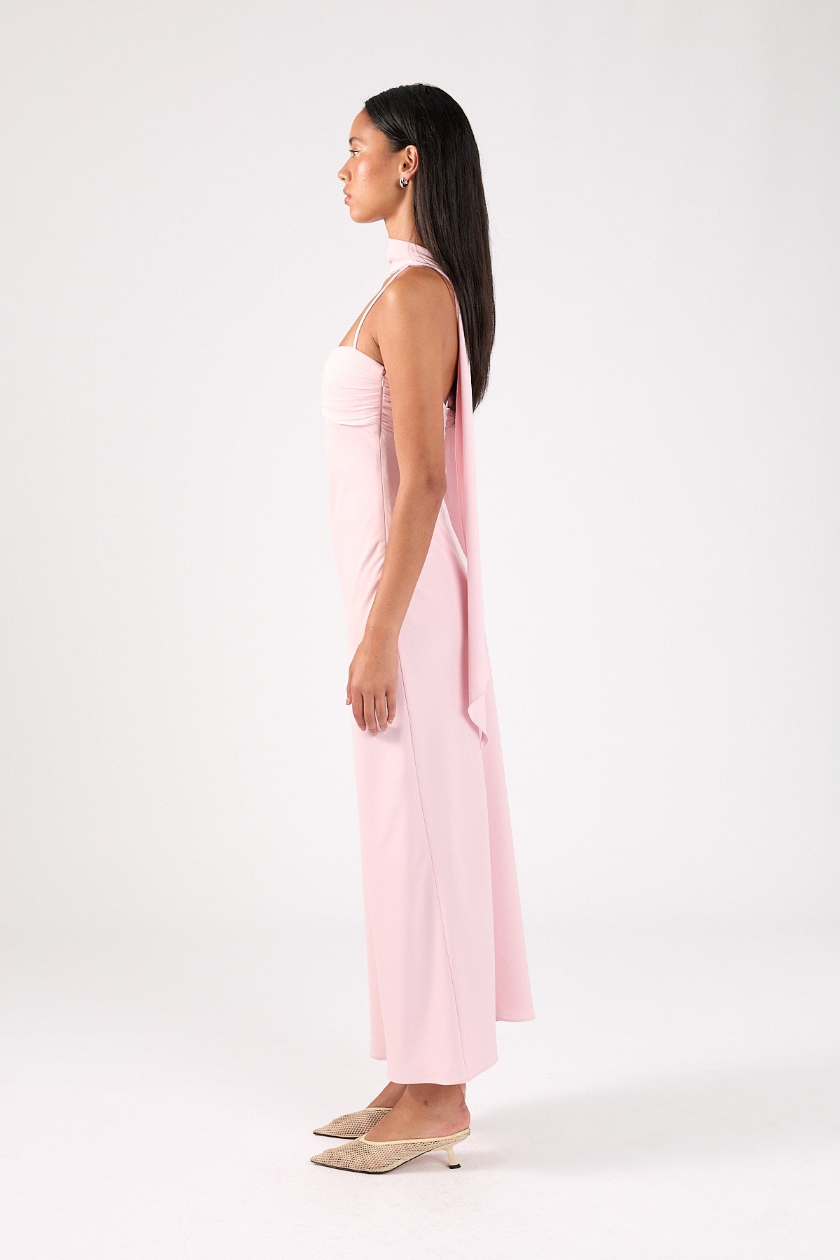 Perfect Stranger Luccia Scarf Maxi Dress Pink