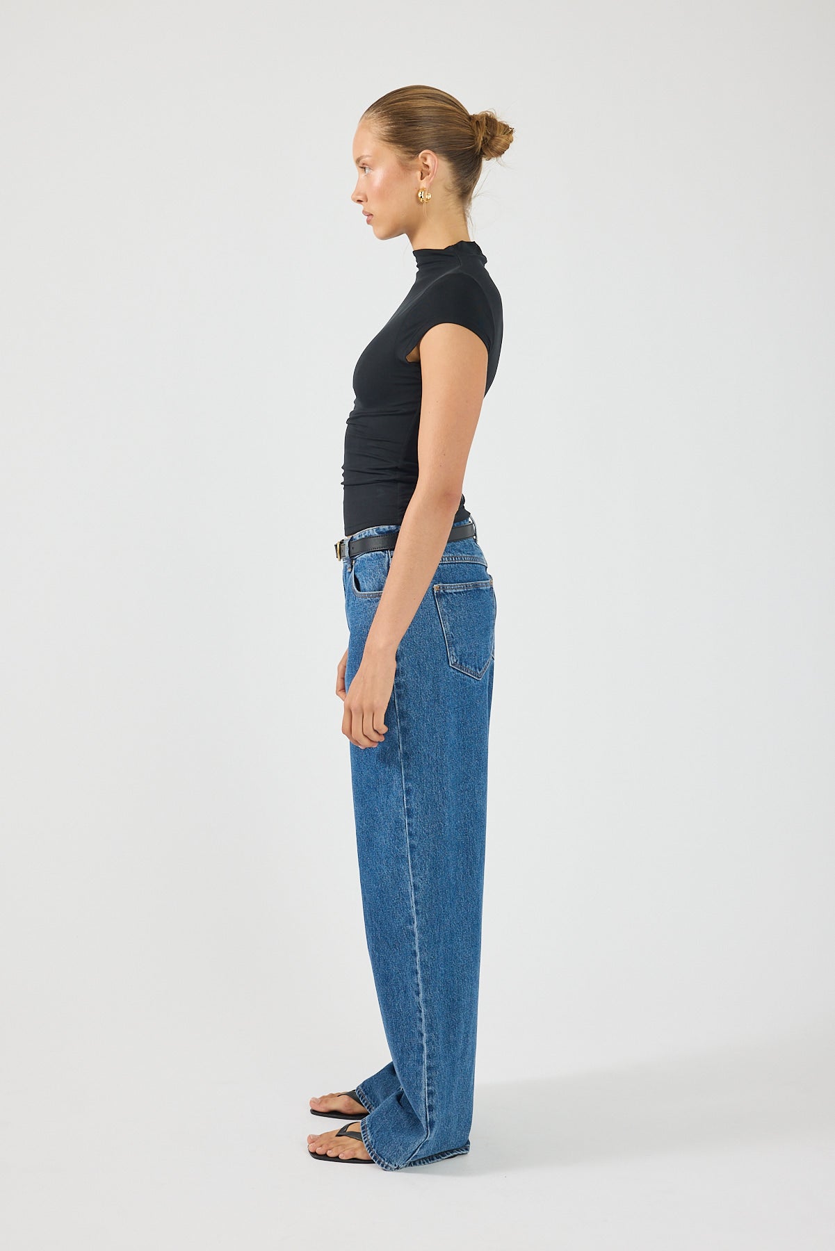 Perfect Stranger Grown on Neck Tee Black