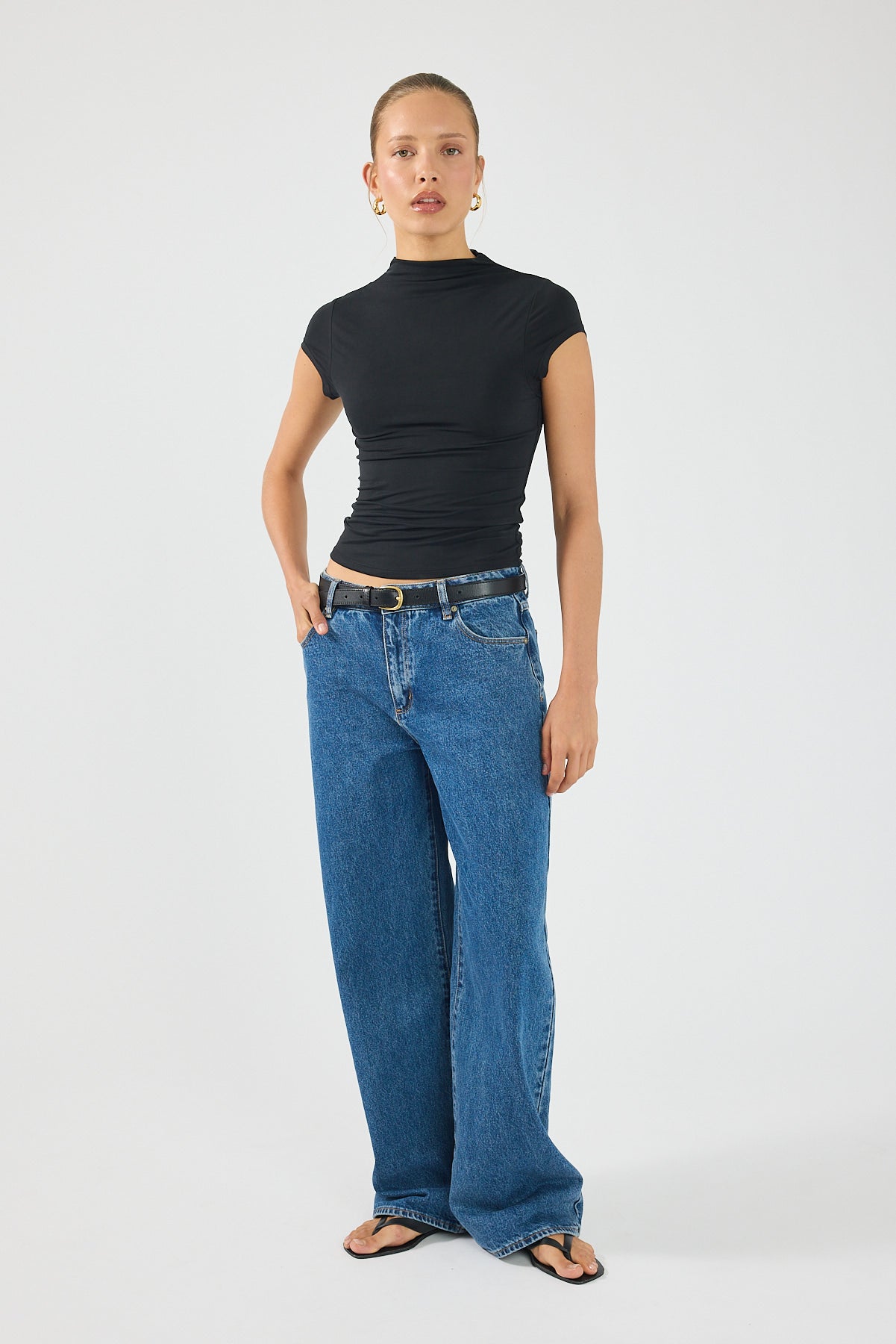 Perfect Stranger Grown on Neck Tee Black