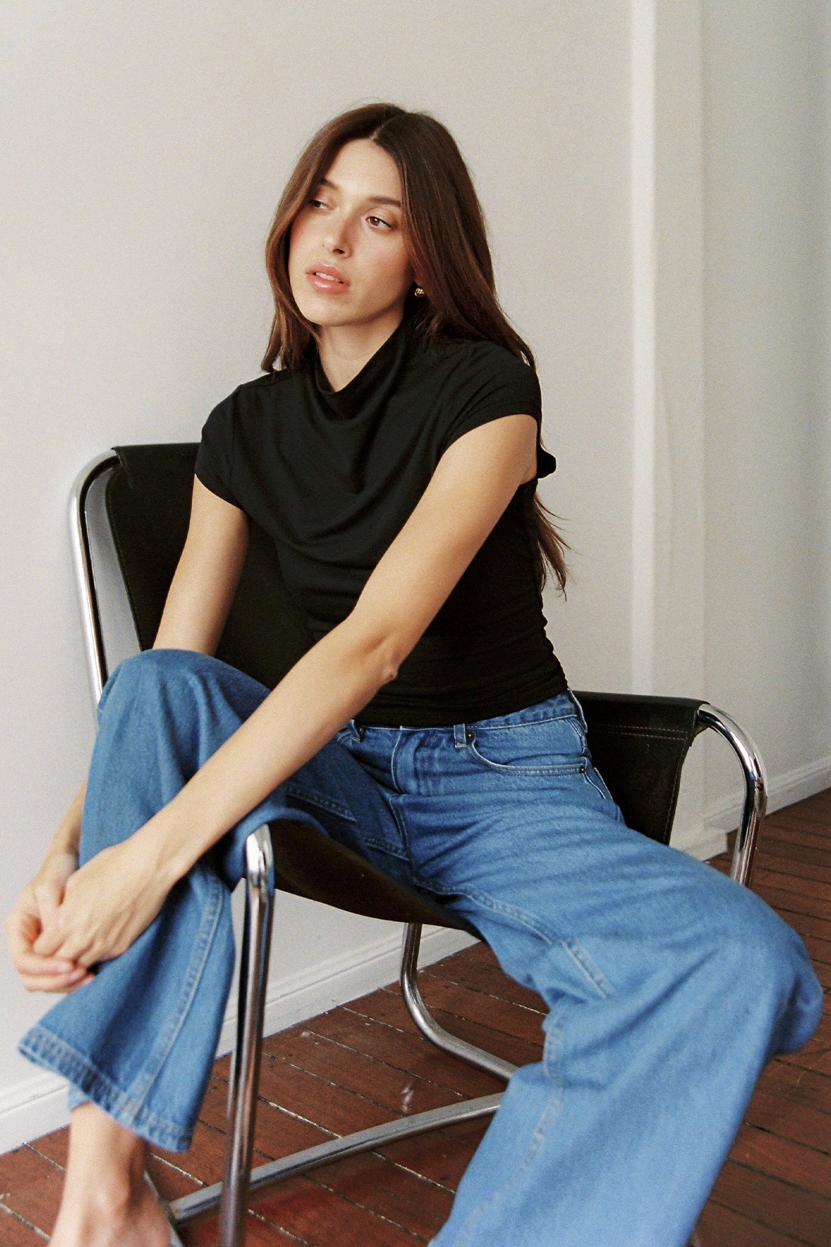 Perfect Stranger Grown on Neck Tee Black