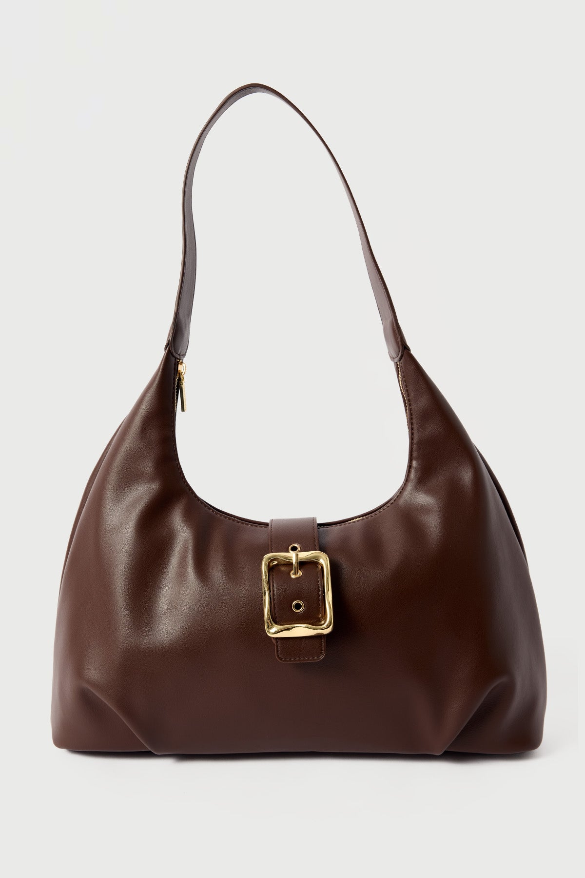 Perfect Stranger Enola Buckle Tote Bag Brown