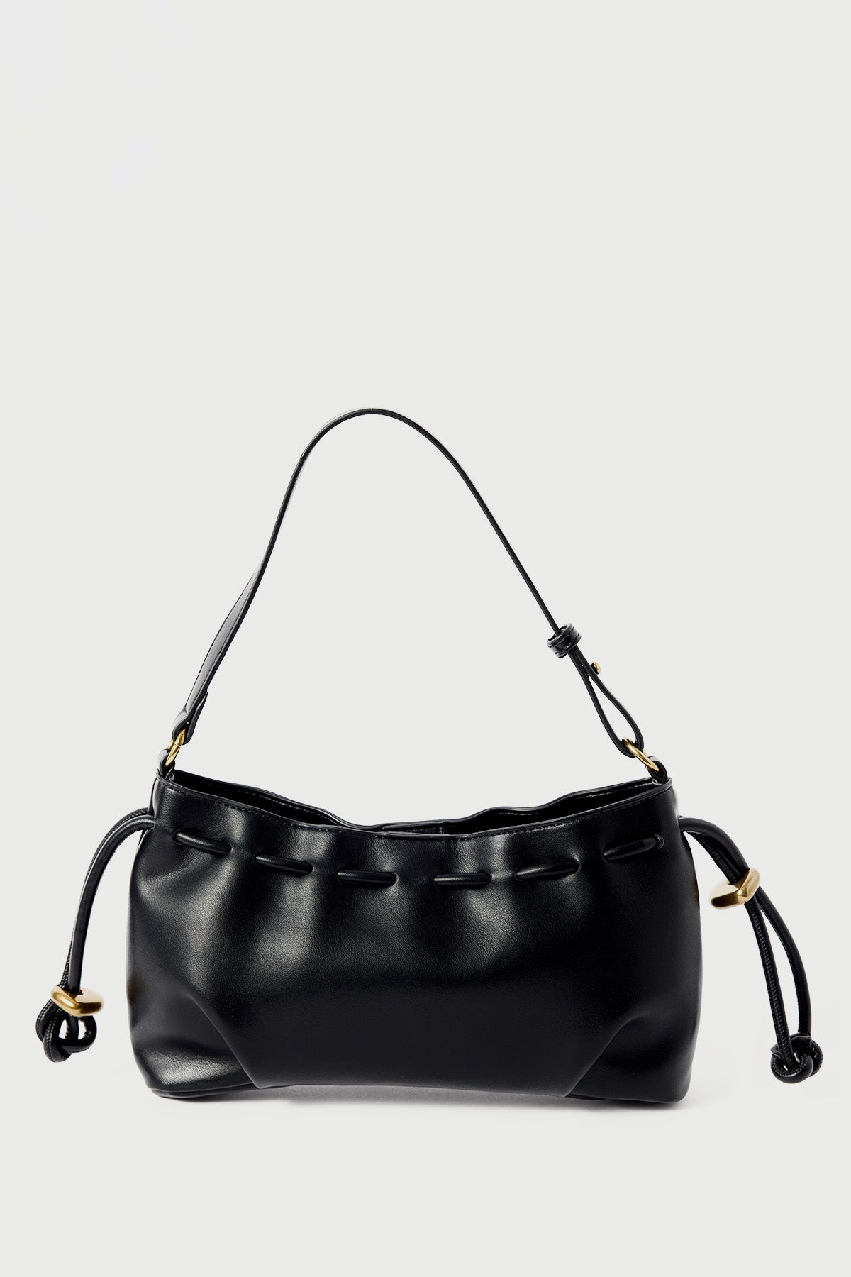 Perfect Stranger Solena Gathered Shoulder Bag Black