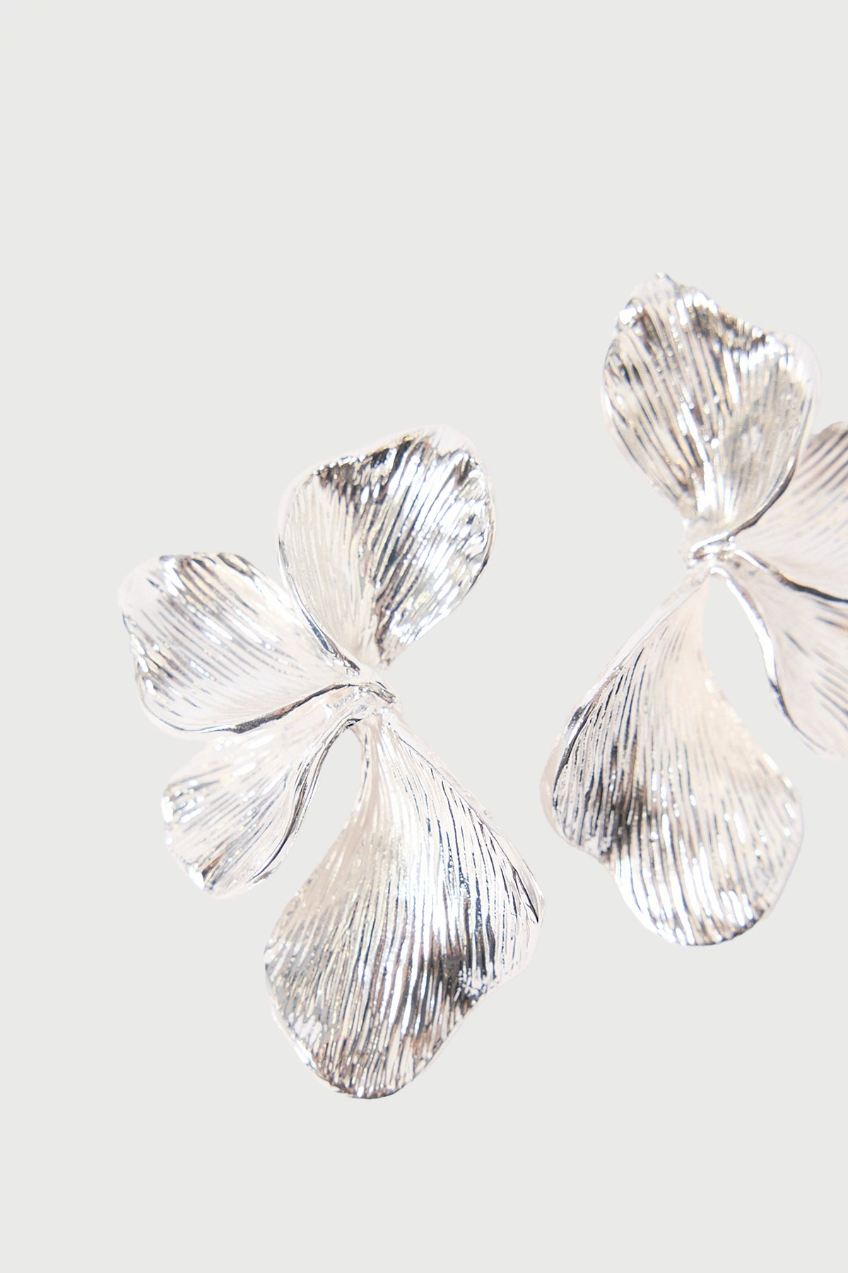 Perfect Stranger Petal Drop Earrings Sterling Silver Plated
