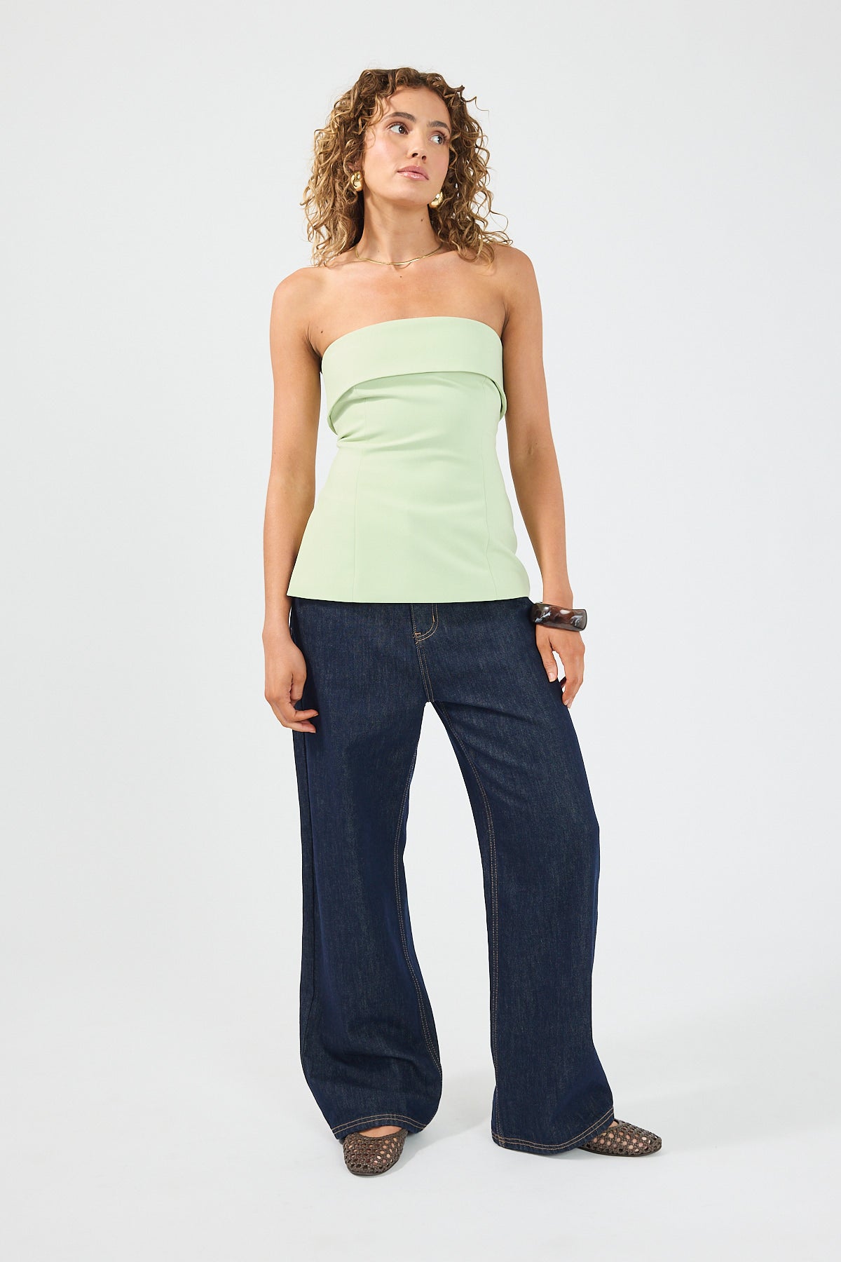 Perfect Stranger Luca Strapless Long Line Top Mint